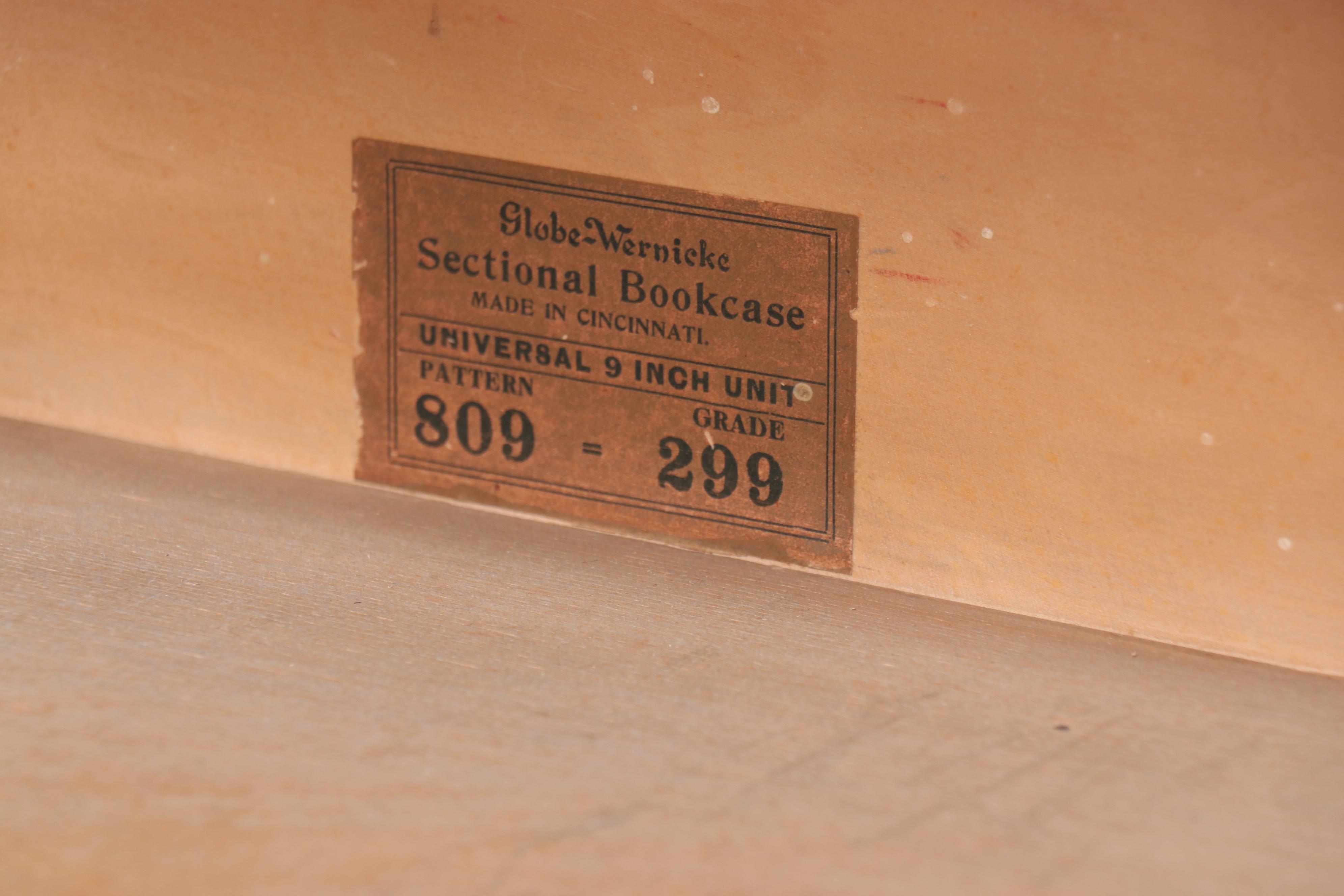 Globe-Wernicke Three-Tier Oak Barrister's Bookcase, 20th Century