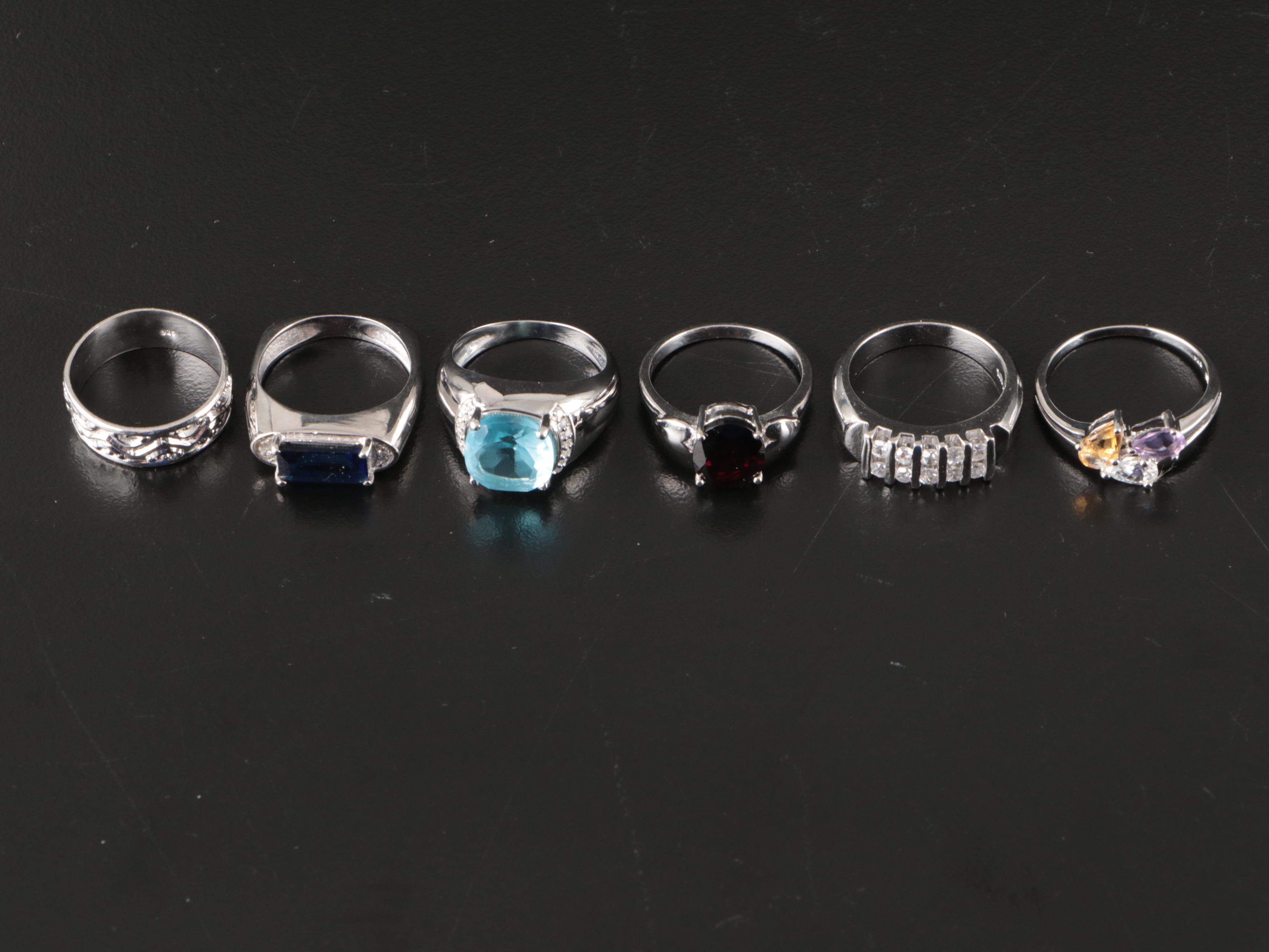 17 Assorted Sterling Silver Bracelets, Earrings, Necklaces, Pendants, and Rings