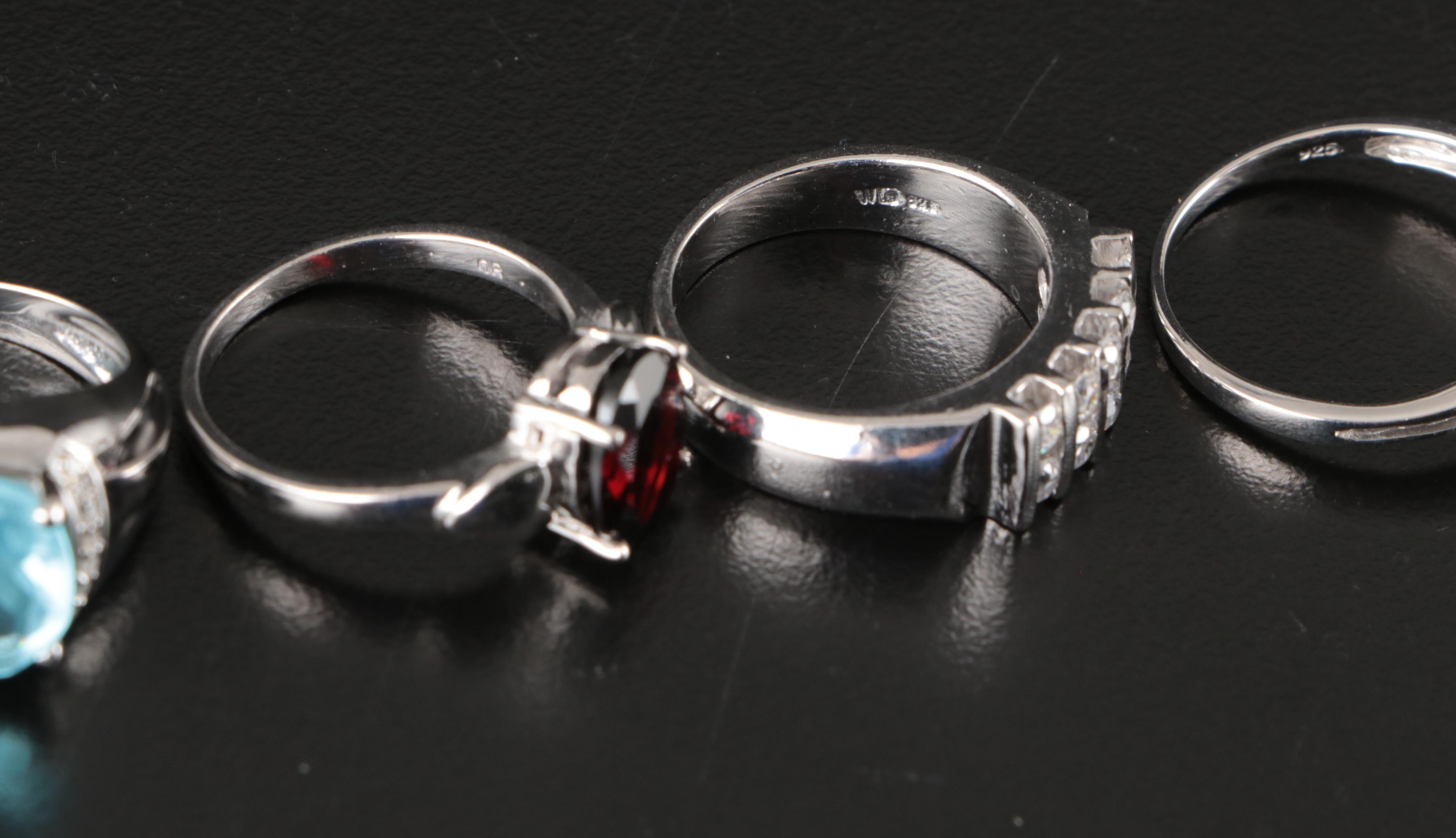 17 Assorted Sterling Silver Bracelets, Earrings, Necklaces, Pendants, and Rings