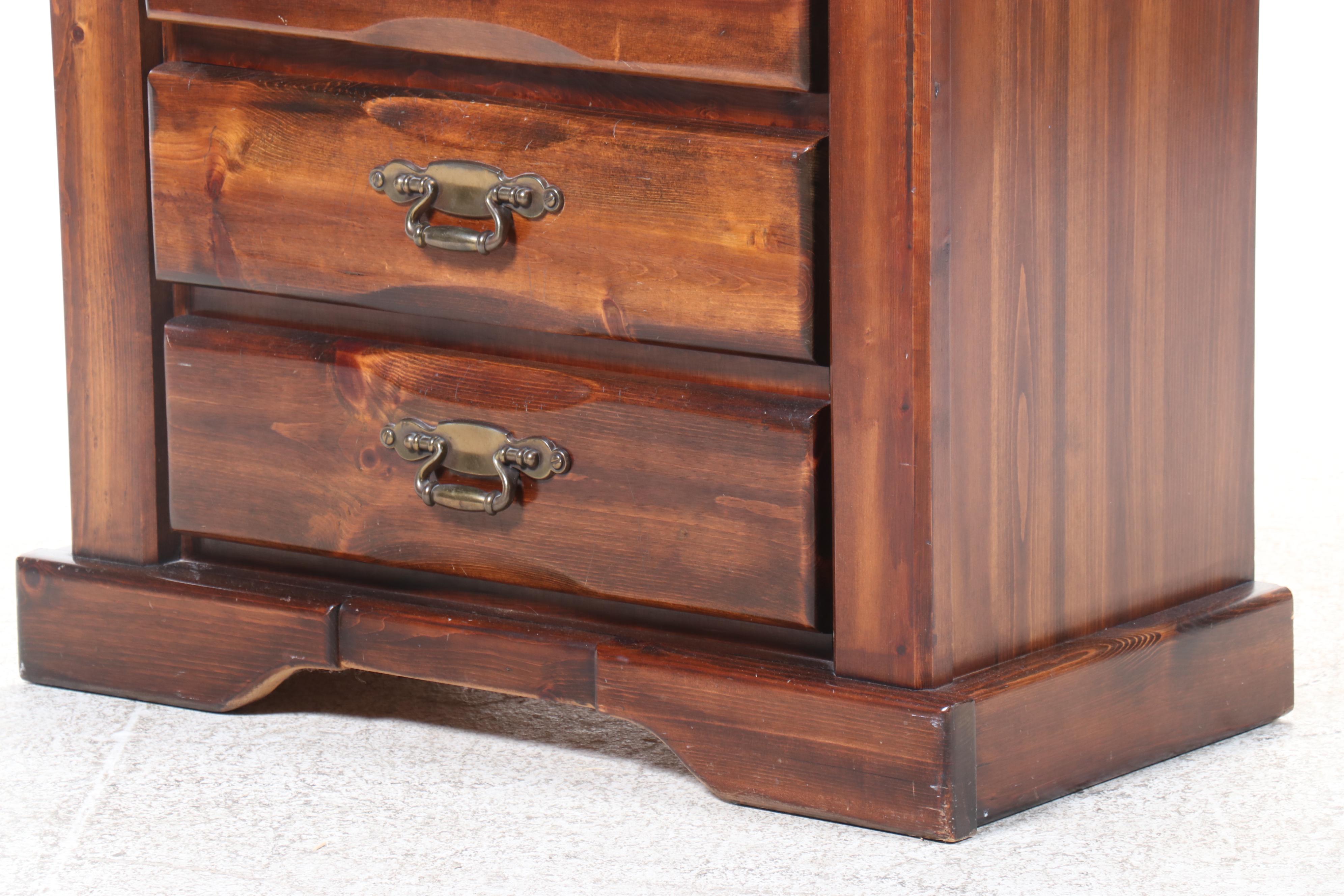 Rustic Style Pine Five-Drawer Chest, Late 20th Century