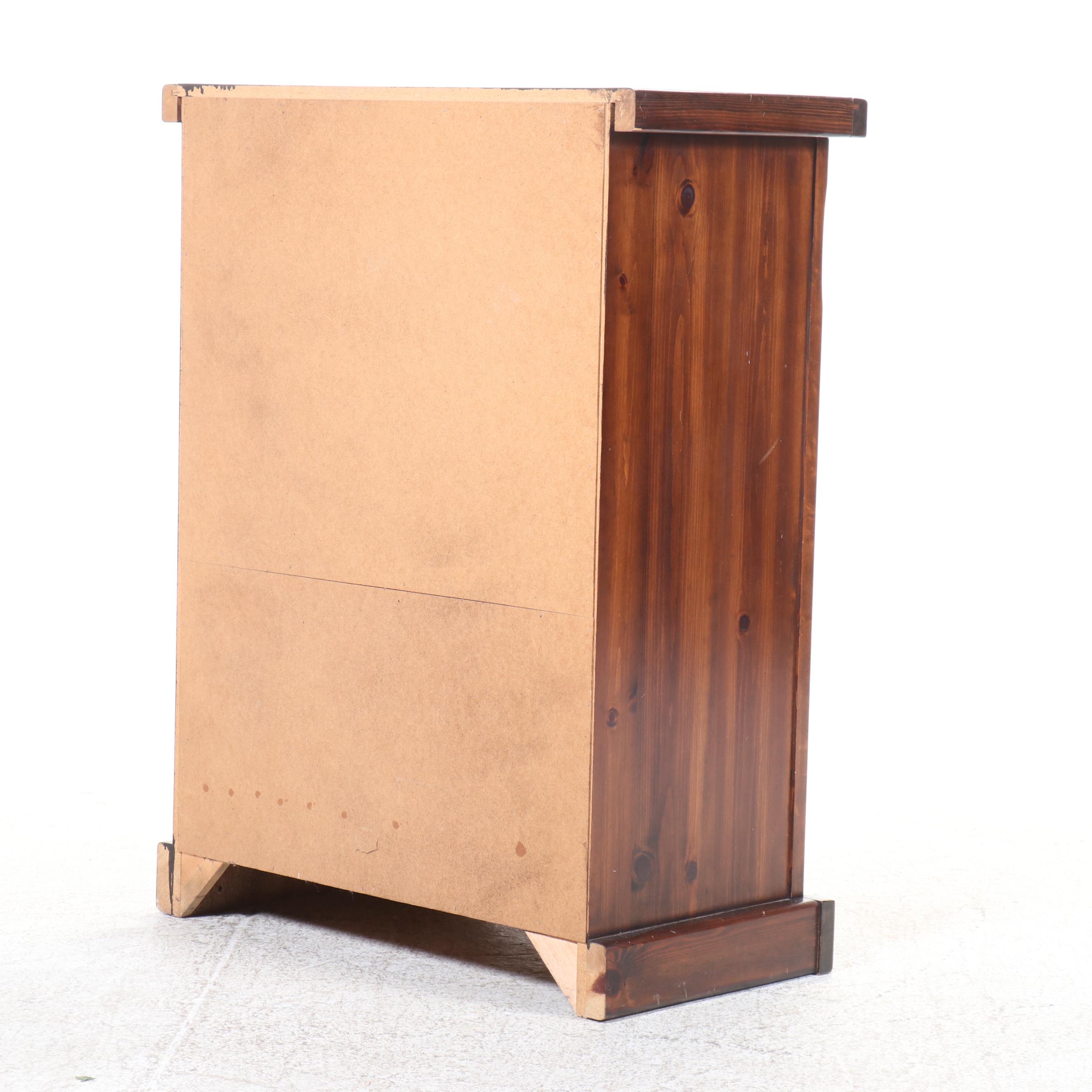 Rustic Style Pine Five-Drawer Chest, Late 20th Century