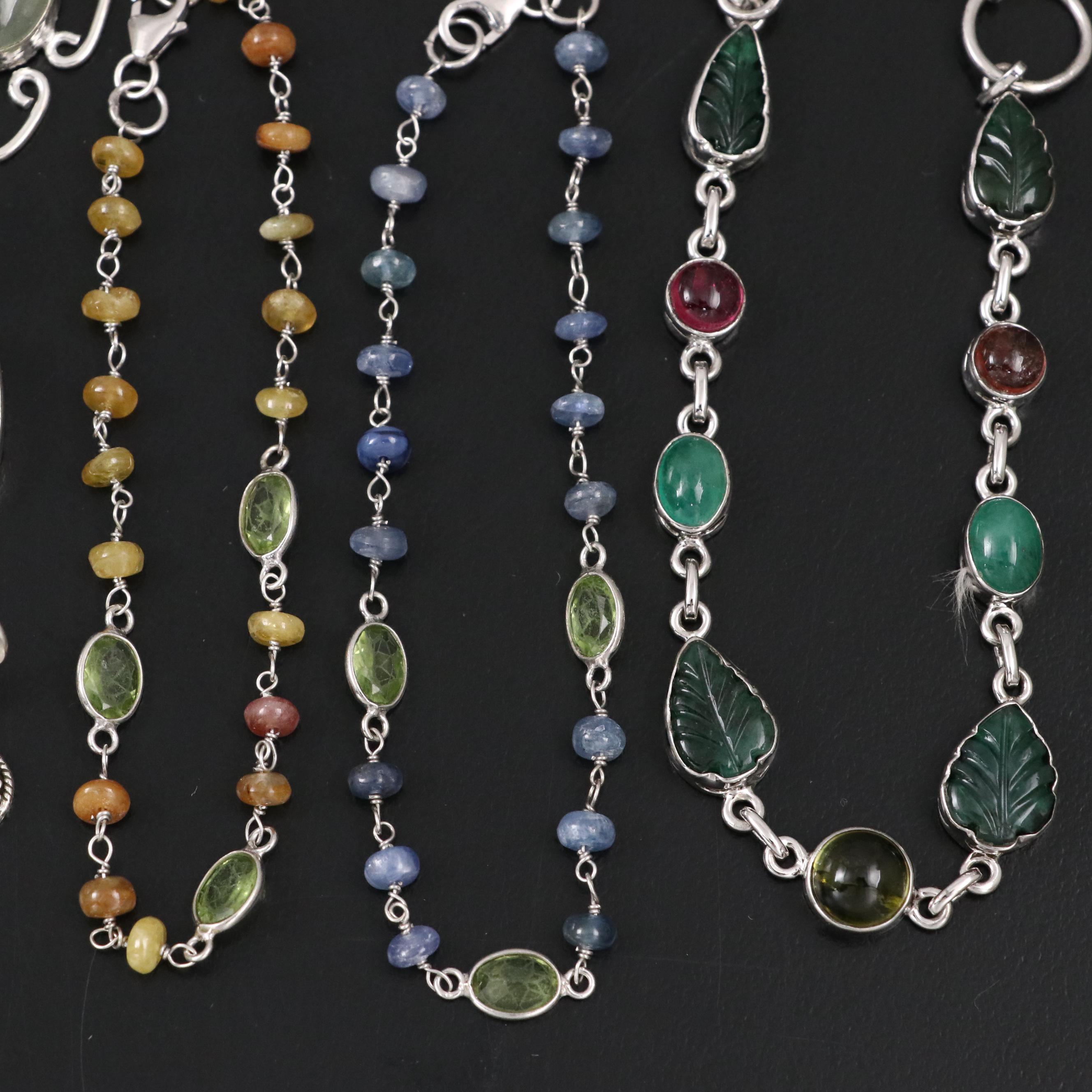 17 Assorted Sterling Silver Bracelets, Earrings, Necklaces, Pendants, and Rings