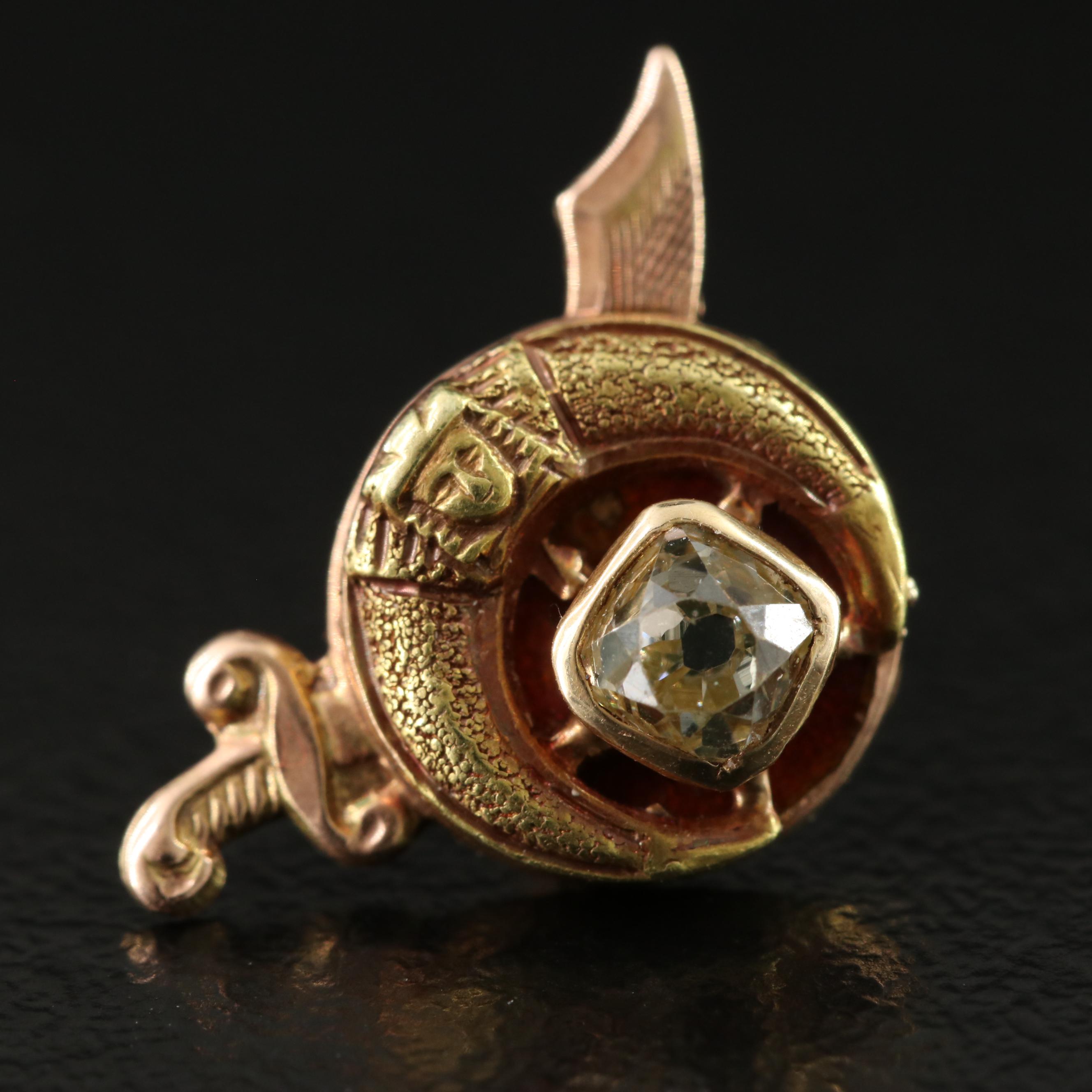 Vintage 14K Shriners and Fraternity Pins with Diamonds and Pearls