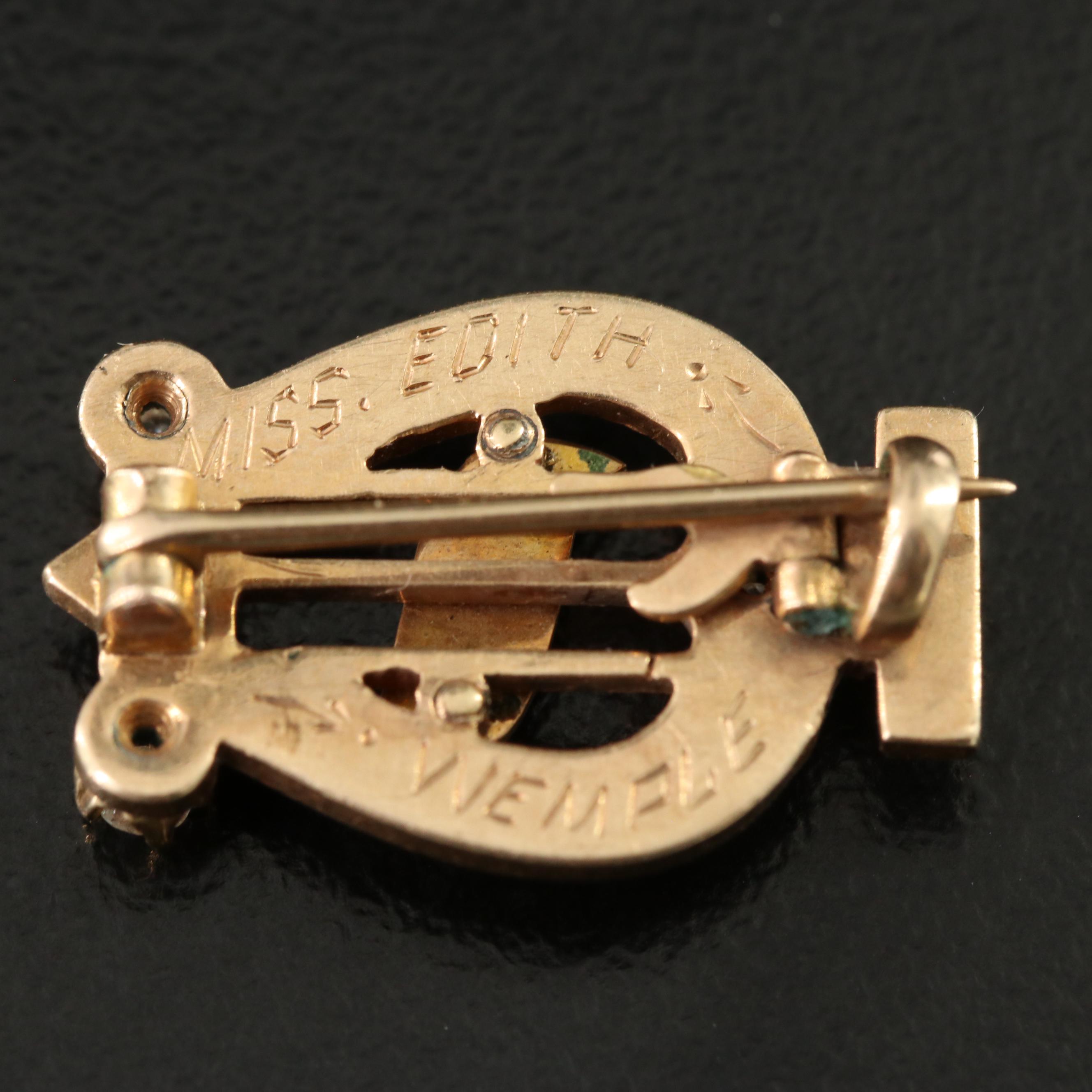 Vintage 14K Shriners and Fraternity Pins with Diamonds and Pearls