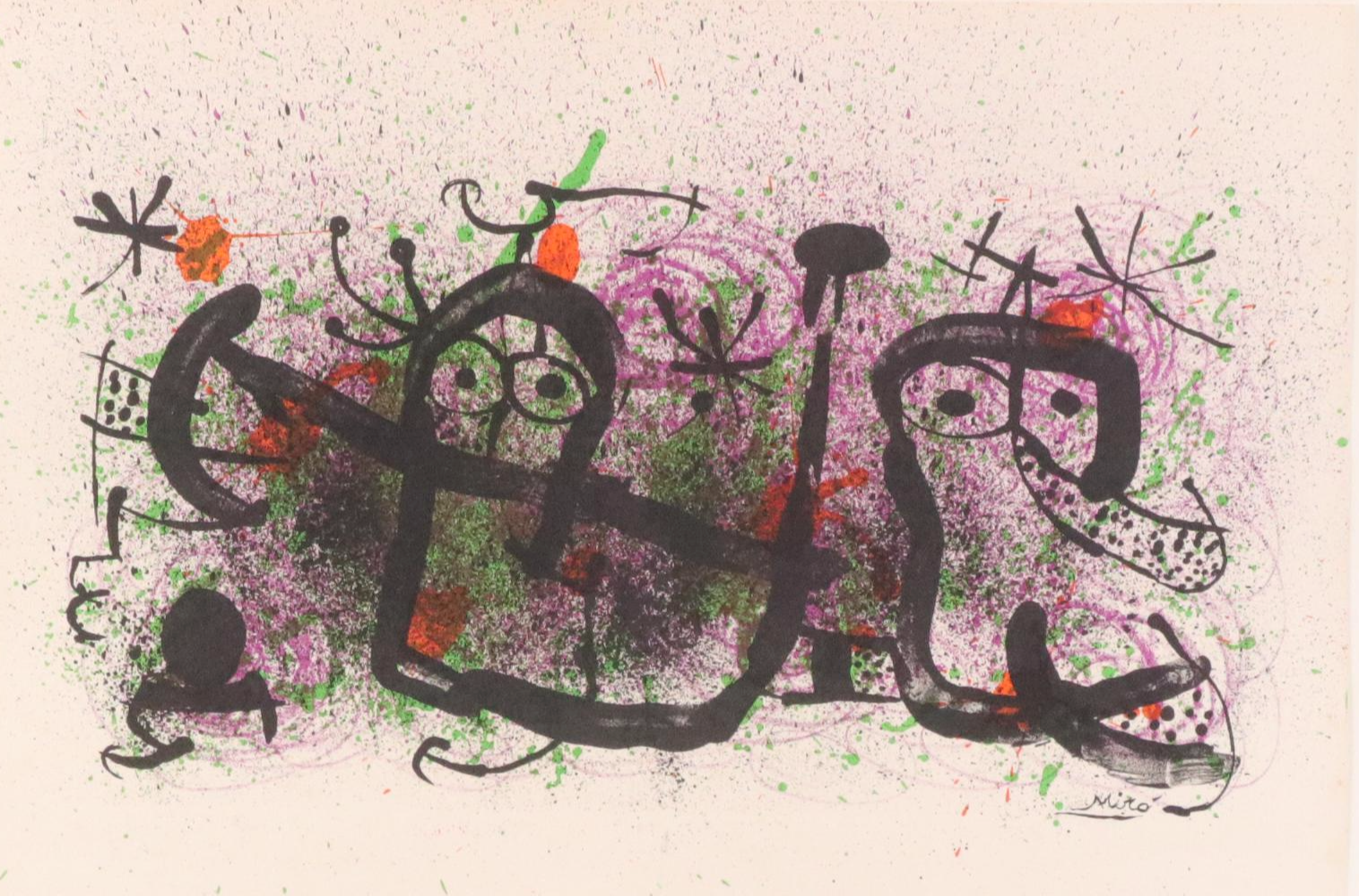 Joan Miró Color Lithograph "Ma de Proverbis," Circa 1970