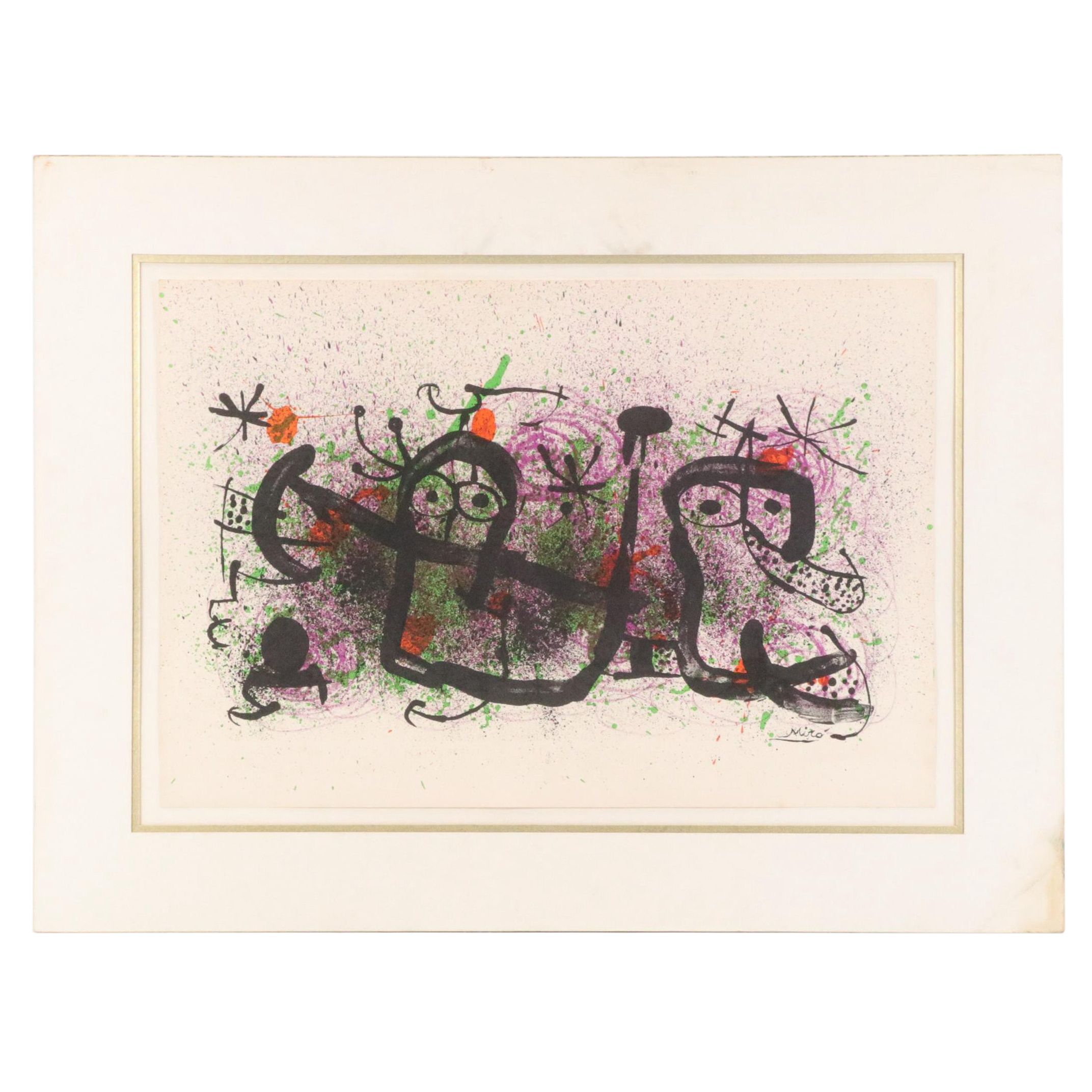Joan Miró Color Lithograph "Ma de Proverbis," Circa 1970