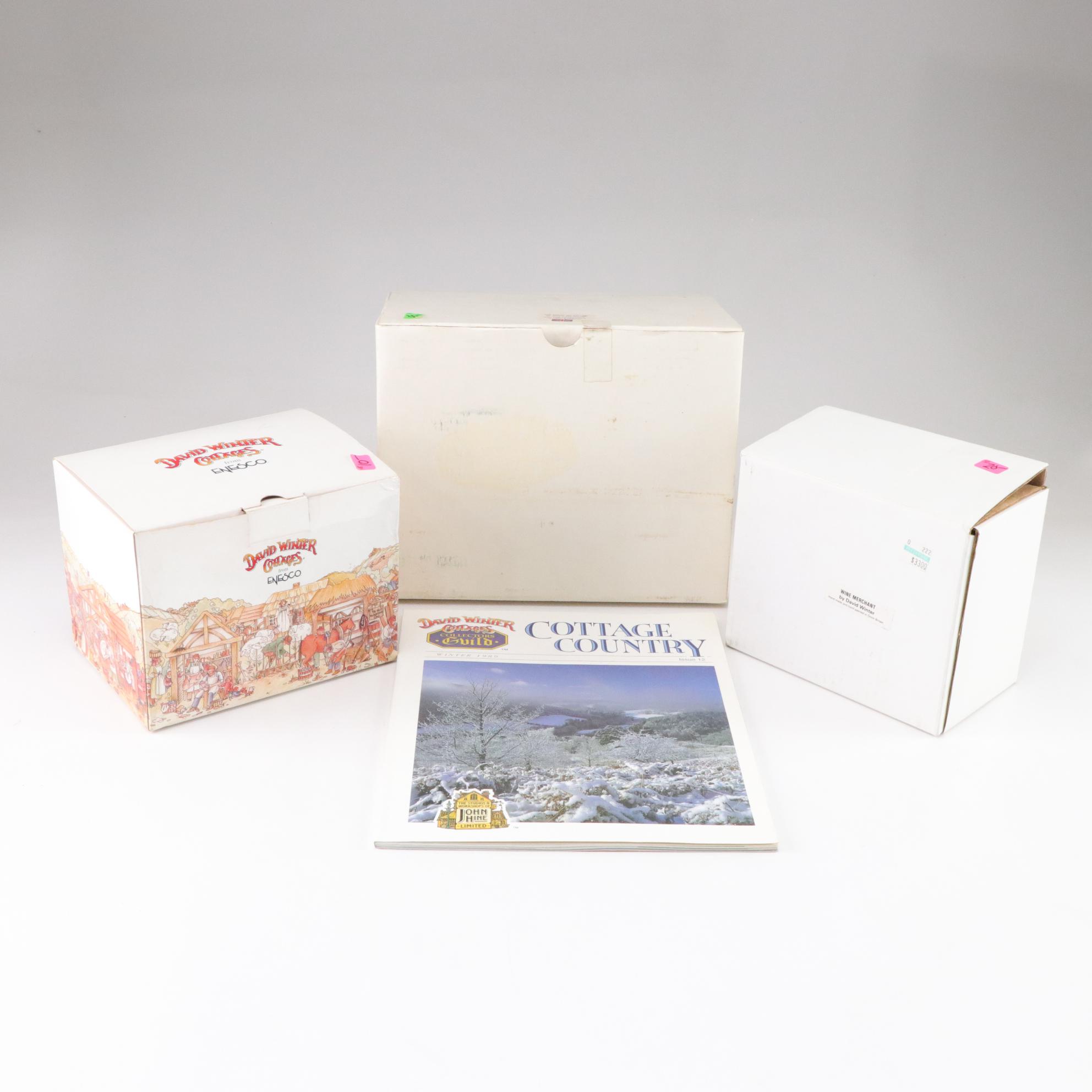 David Winter From Enesco Resin Cottages and Houses Featuring "Wine Merchant"