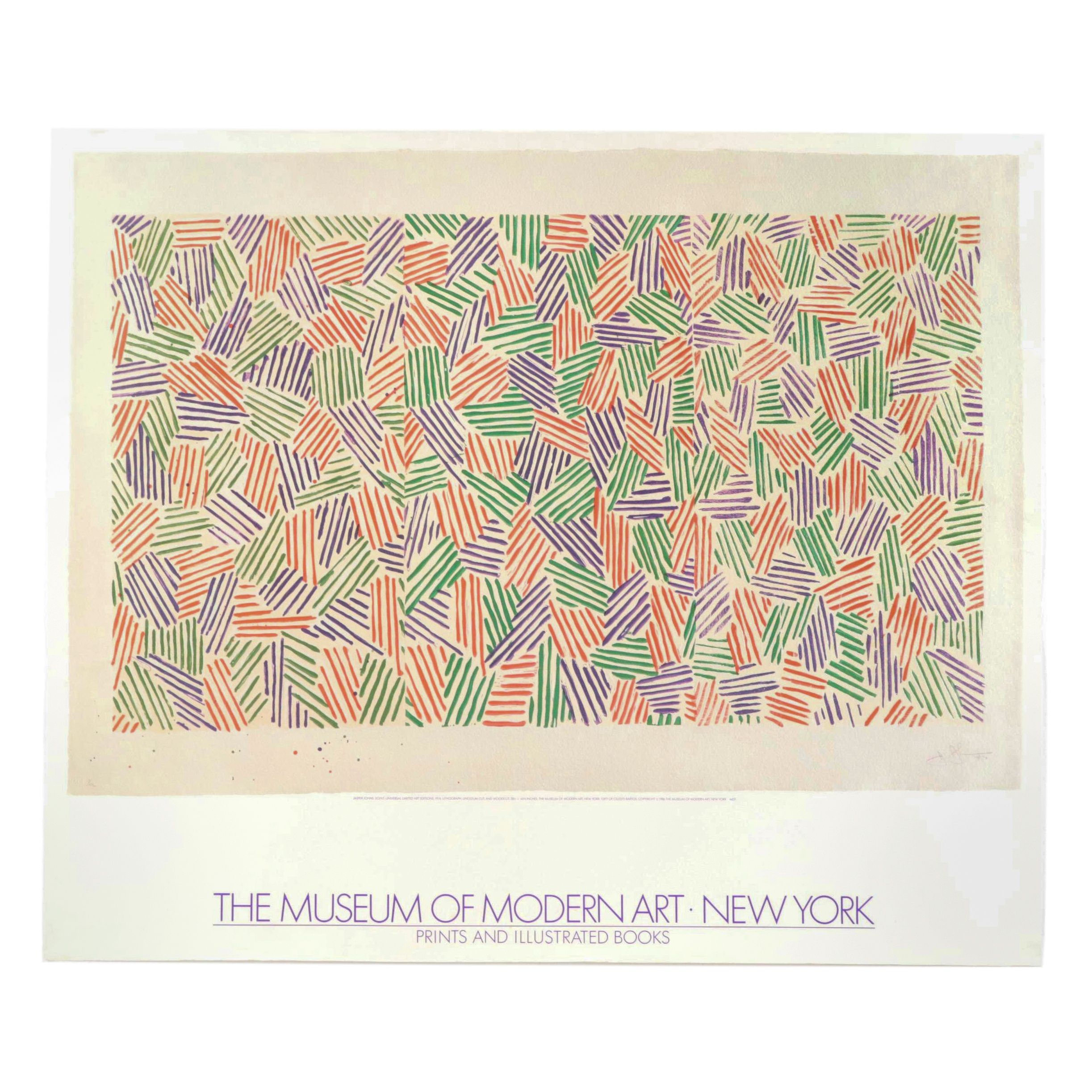 Museum of Modern Art Offset Lithograph Poster After Jasper Johns "Scent," 1976