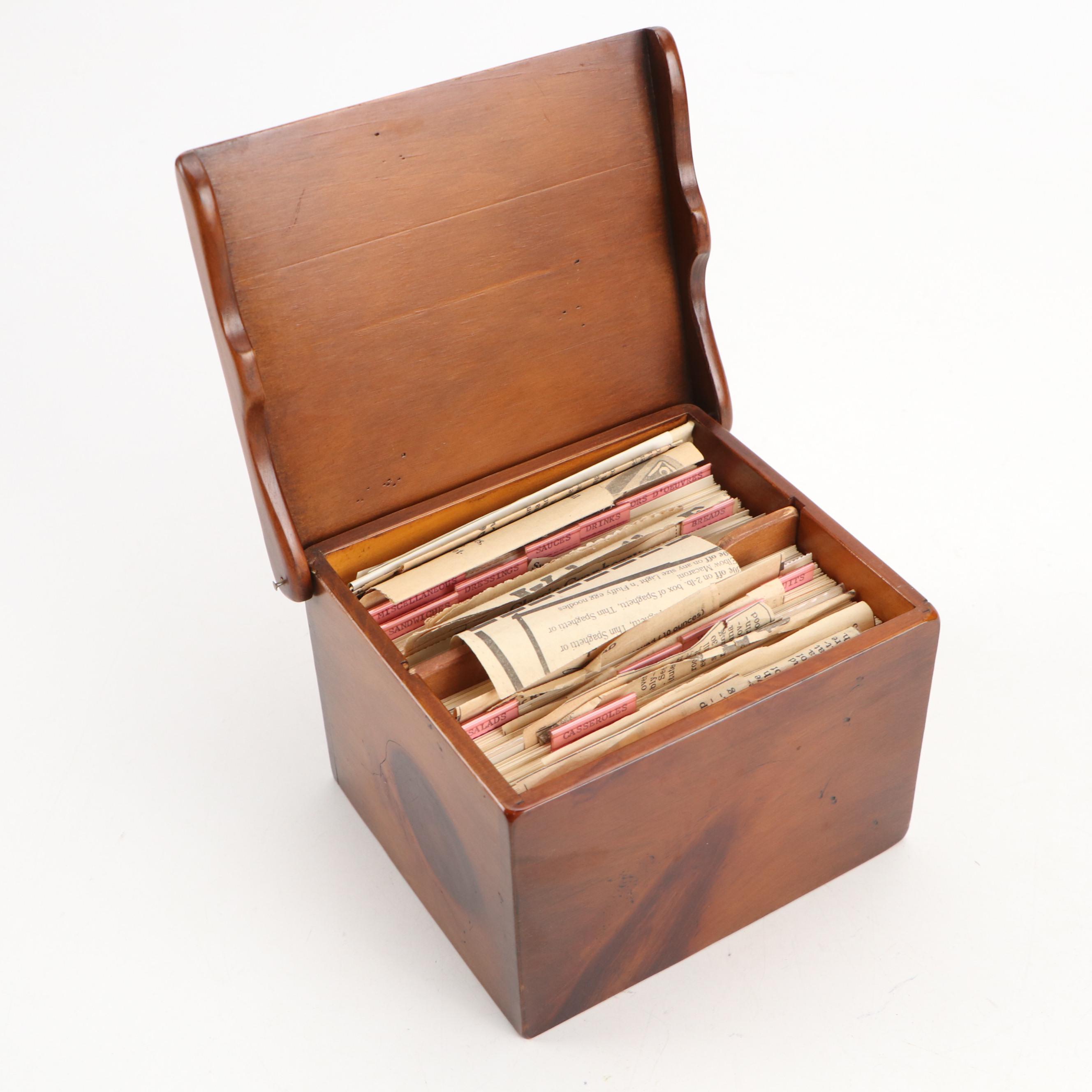 Pine Shop Recipe Box with Other Primitive Style Cooking Gadgets and Tools