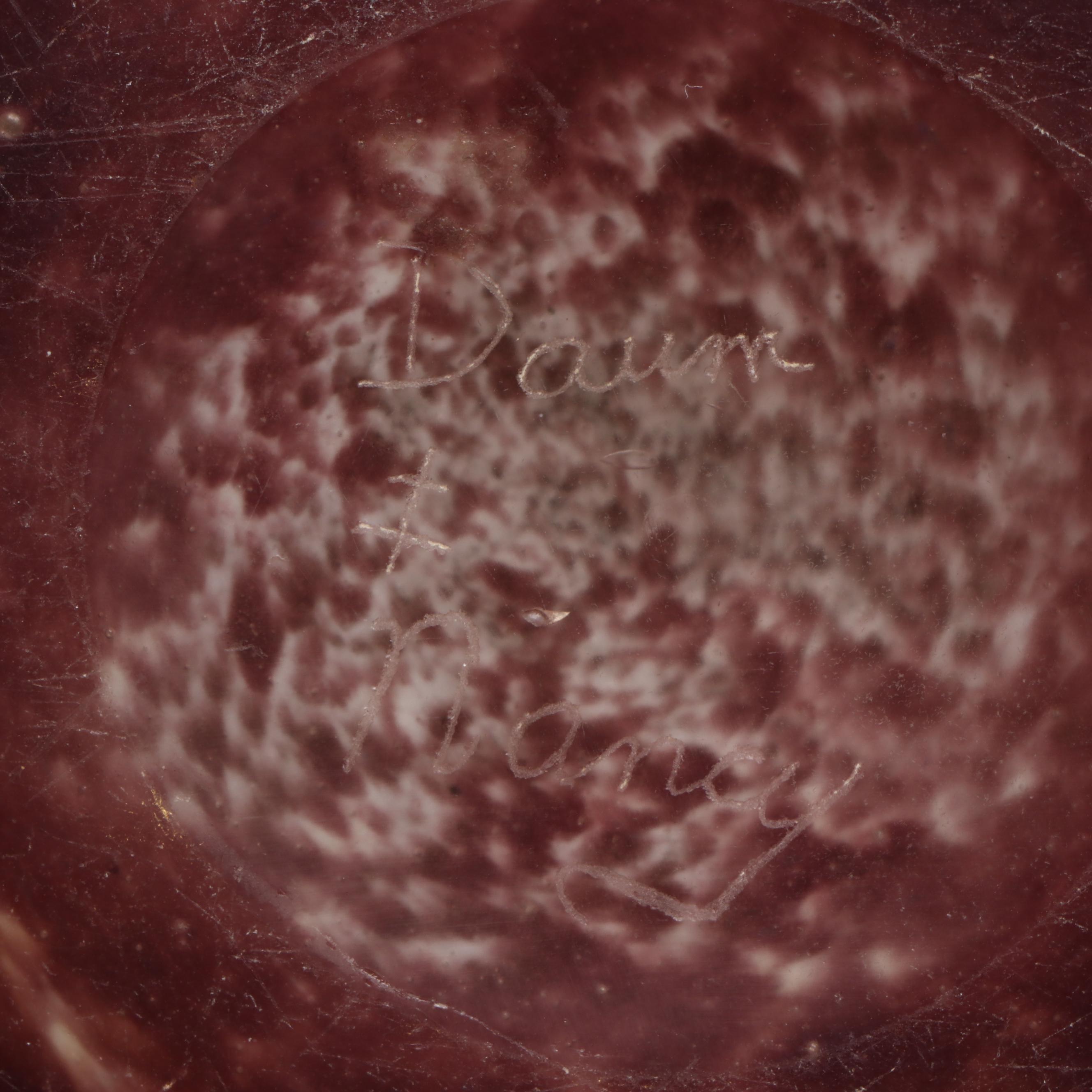 Daum Art Glass Ewer With Applied Handle