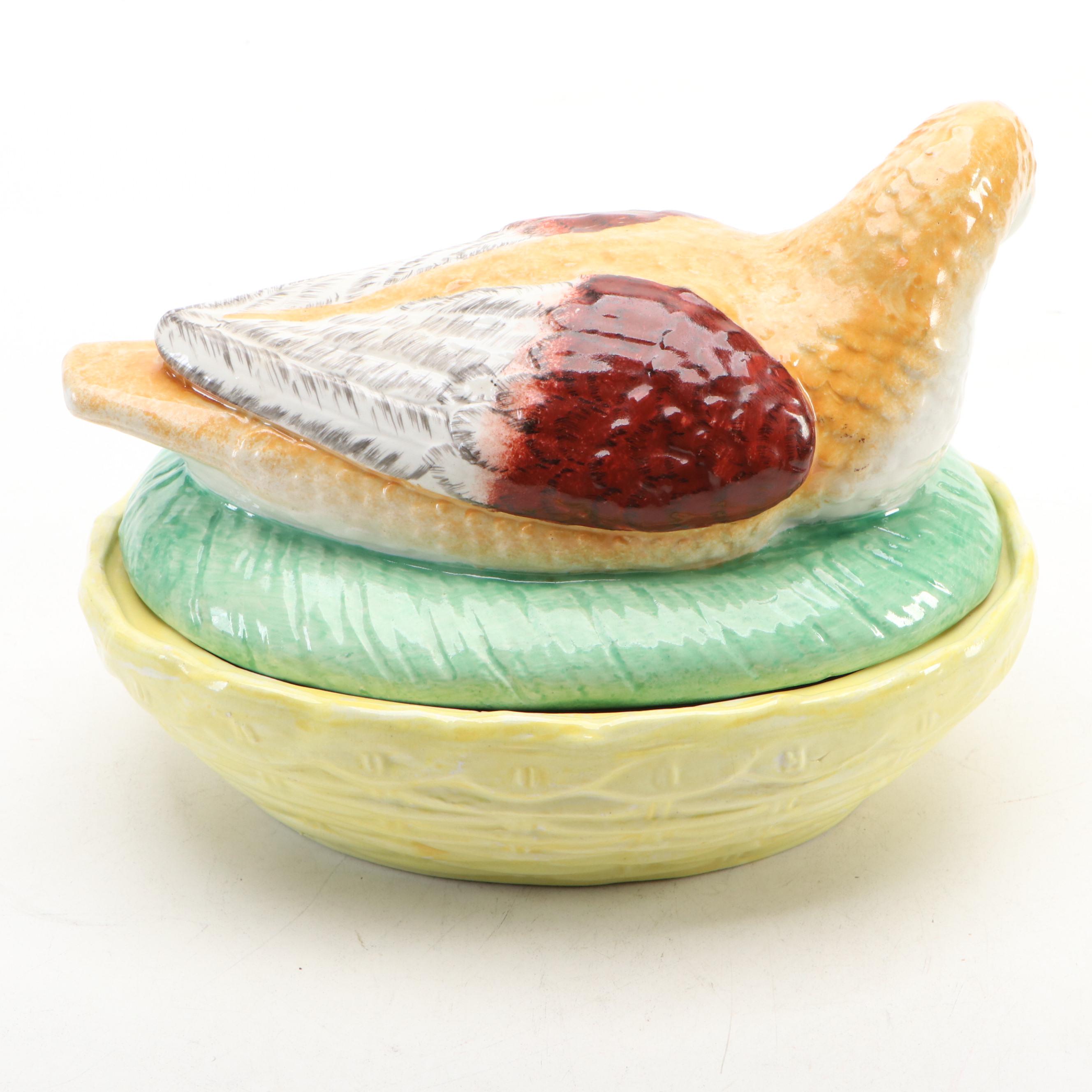 William Kent Old Staffordshire Ware Duck on Nest Tureen