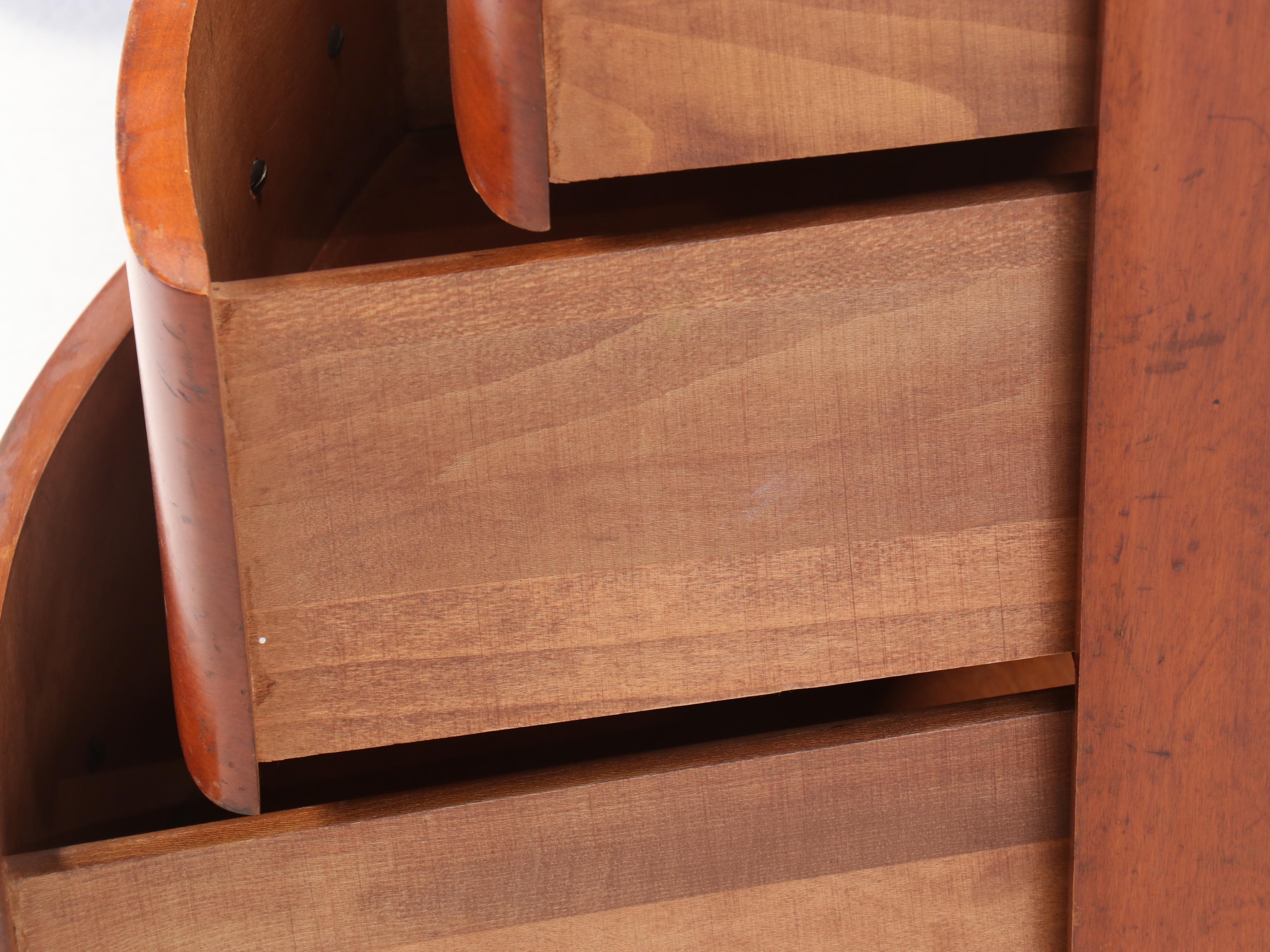 Alexis de Sakhnoffsky for Heywood-Wakefield Maple Kneehole Desk in Amber Rub