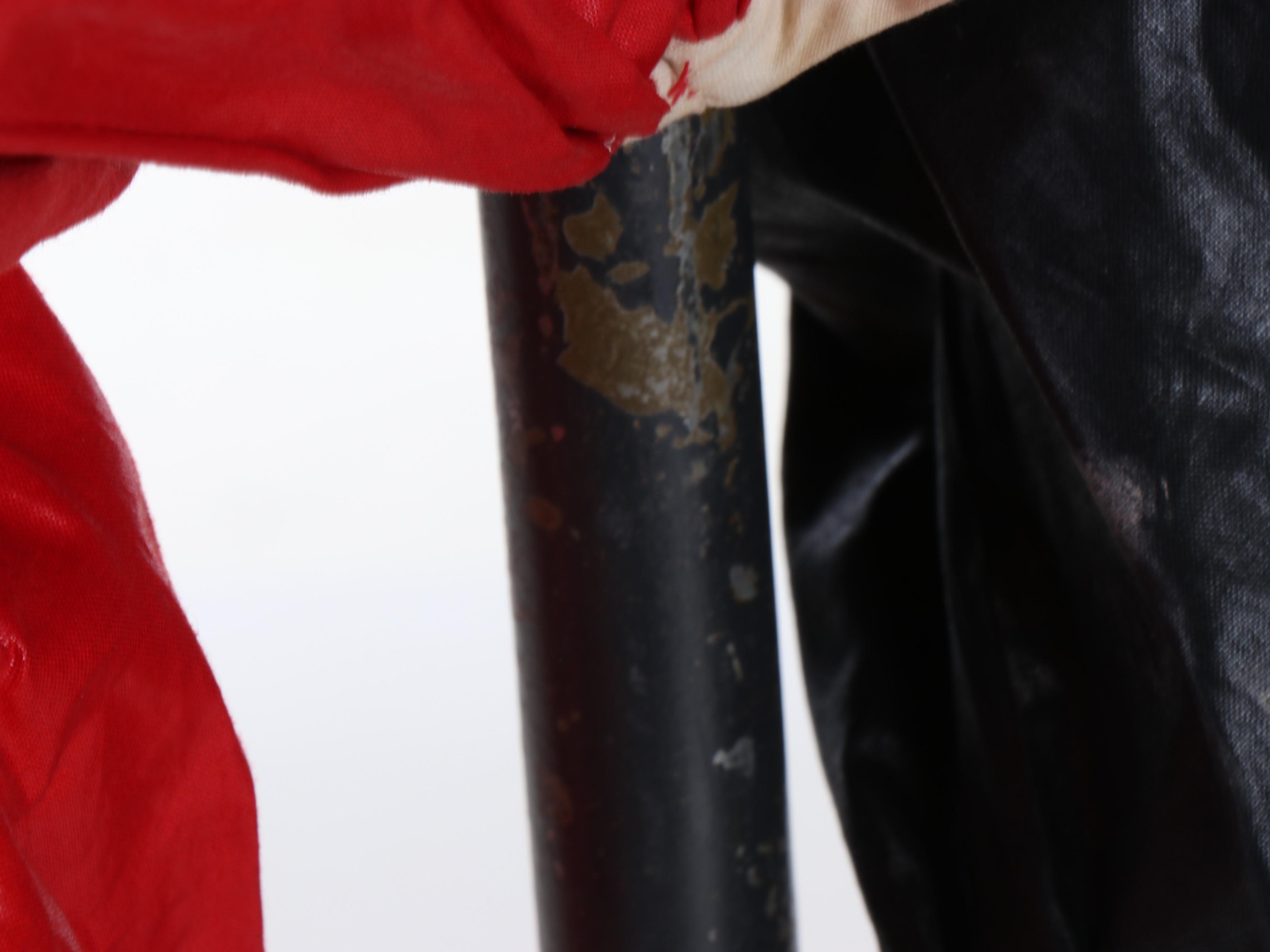 Child's Black and Red Jester Costume on Form