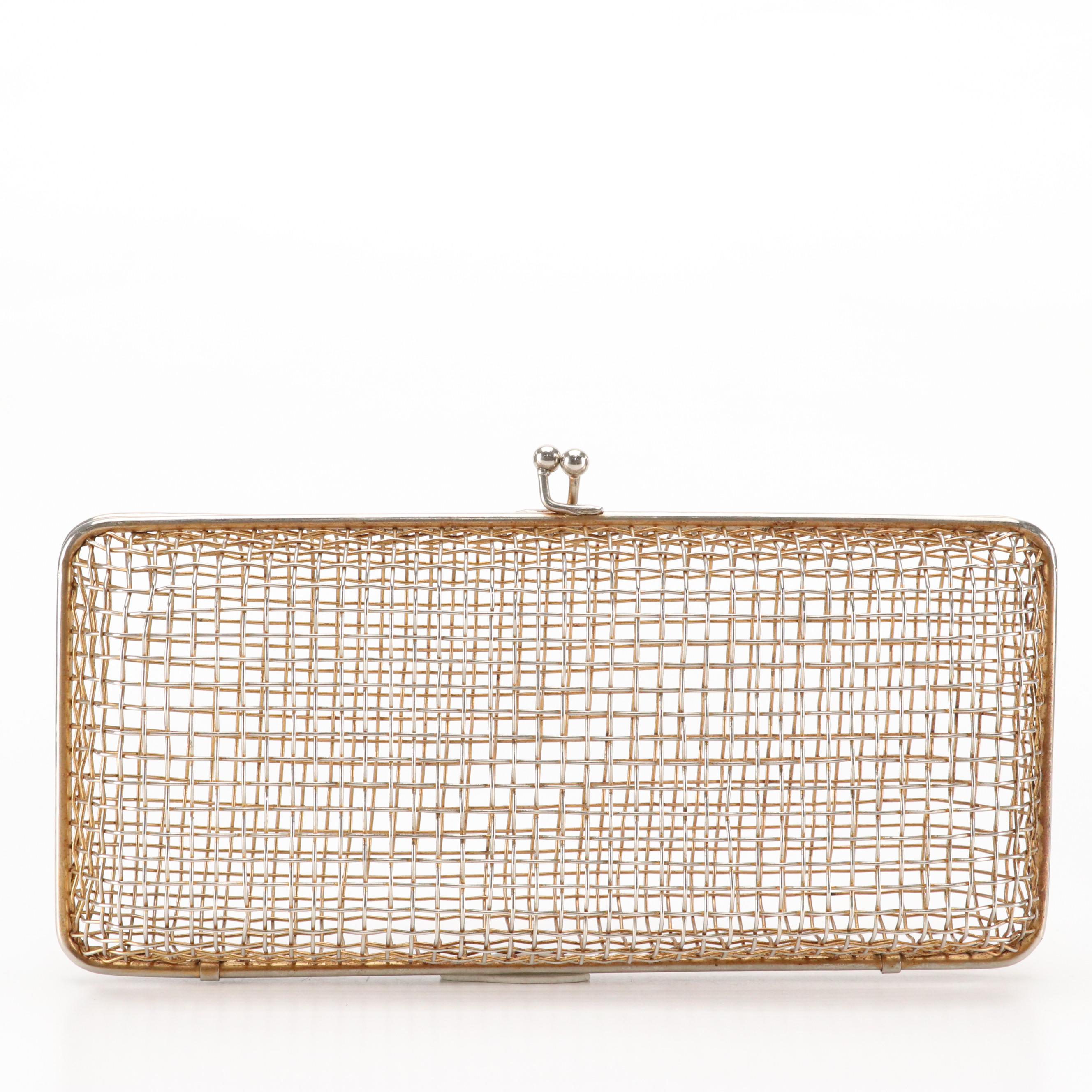 Enzo Two-Way Crossbody Bag with Other Metal Caged and Raffia Clutches