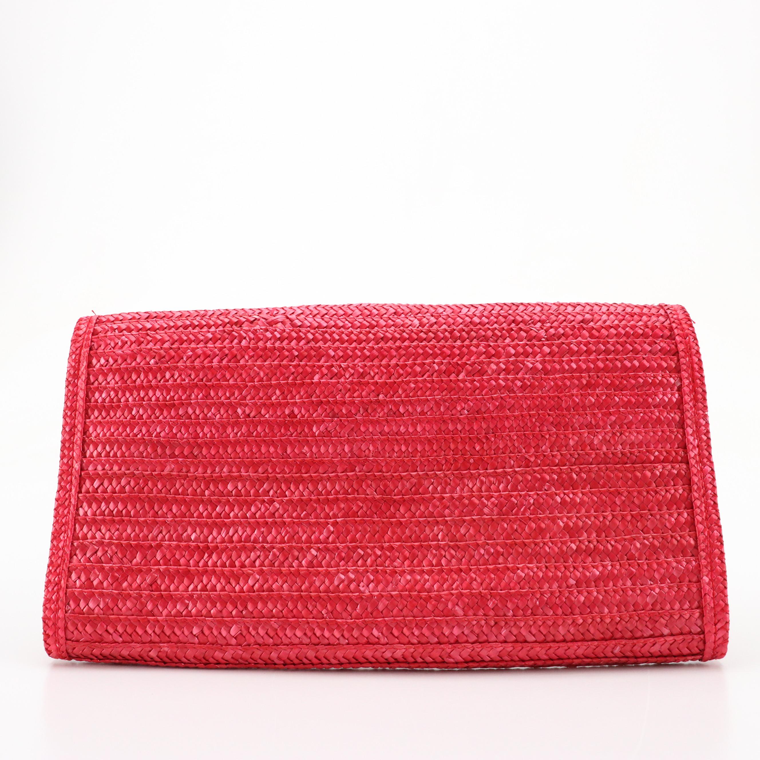 Enzo Two-Way Crossbody Bag with Other Metal Caged and Raffia Clutches