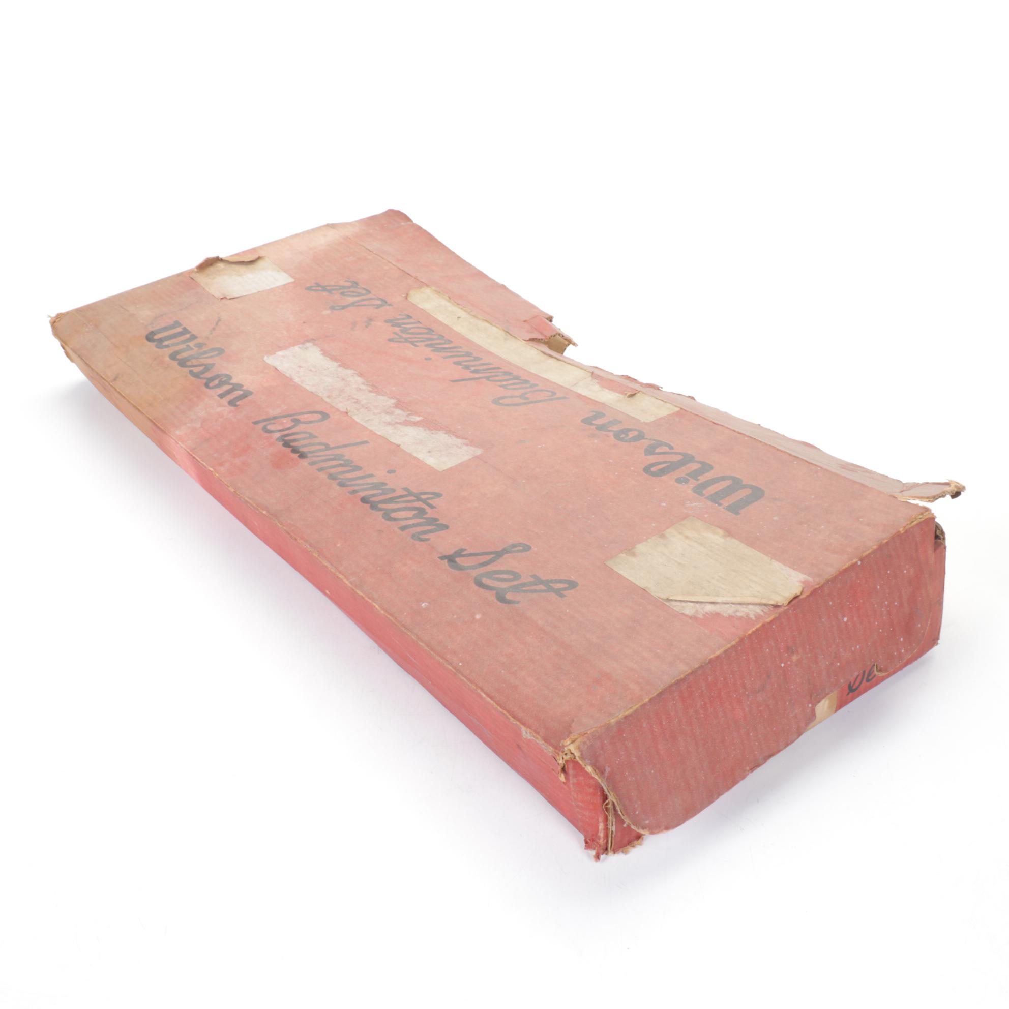 Wilson Badminton Set Including Rackets, Net, Shuttlecocks,  Mid-20th Century