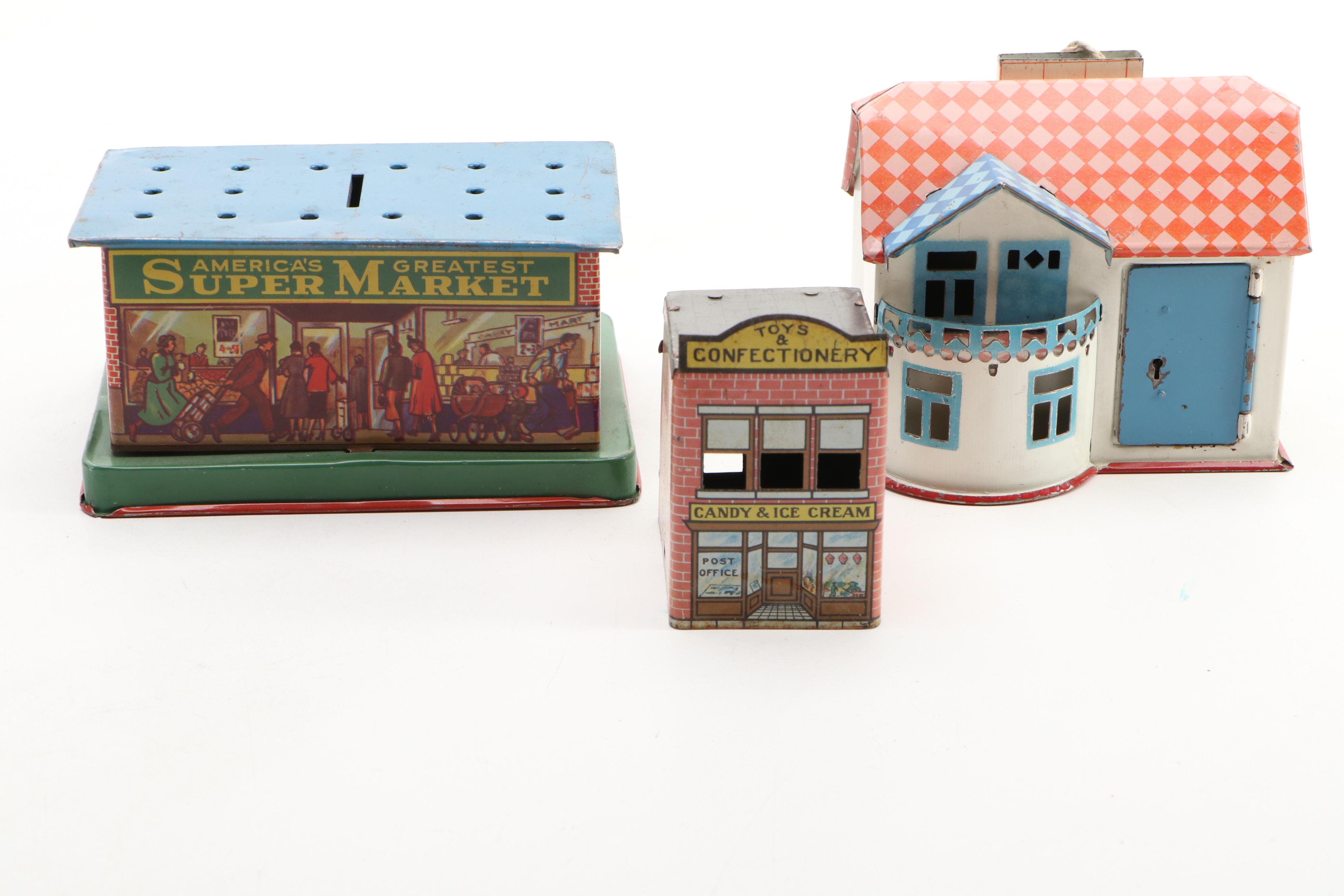 Tin Litho Still Bank Collection