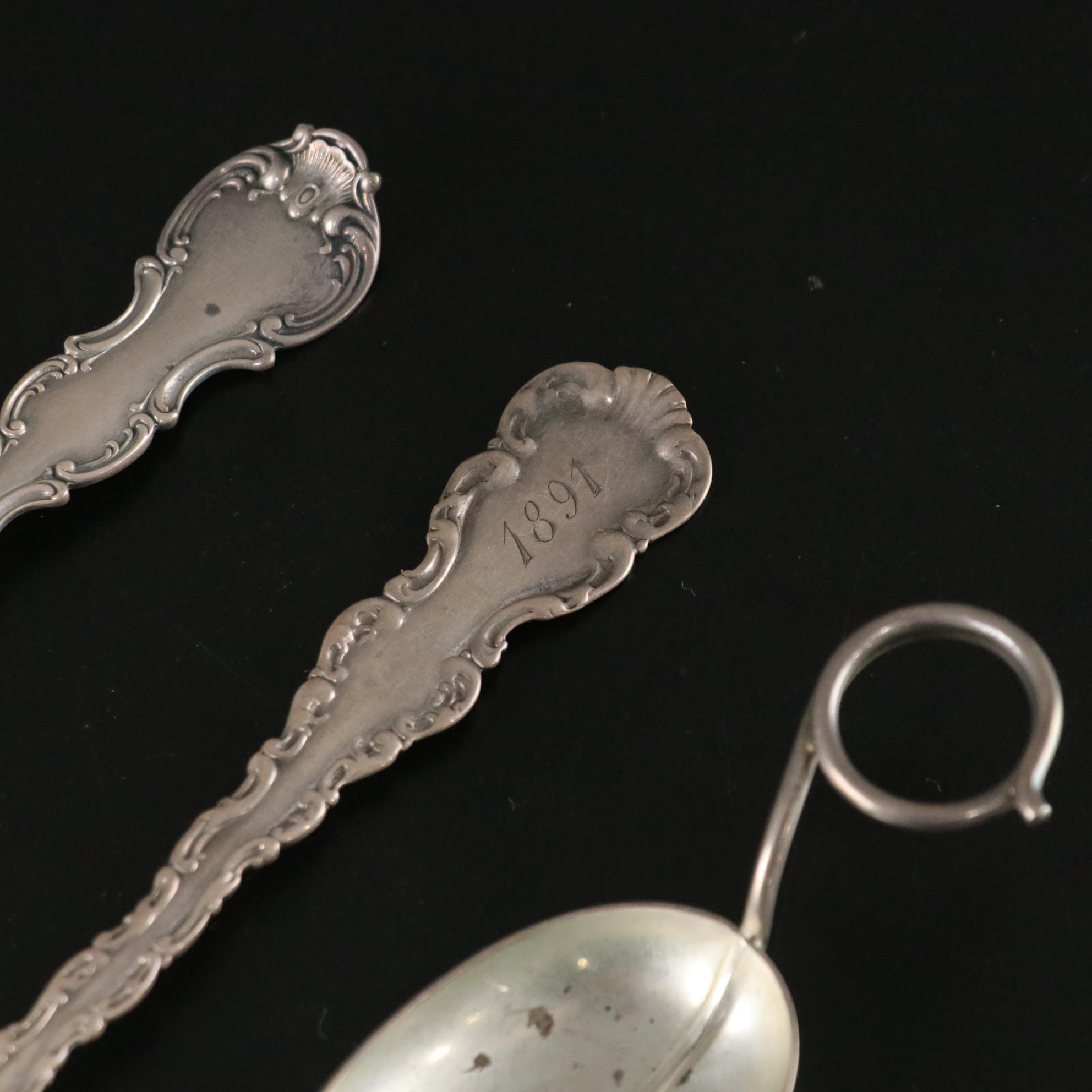 Sterling and Coin Silver Flatware and Utensils, Late 19th to Early 20th Century