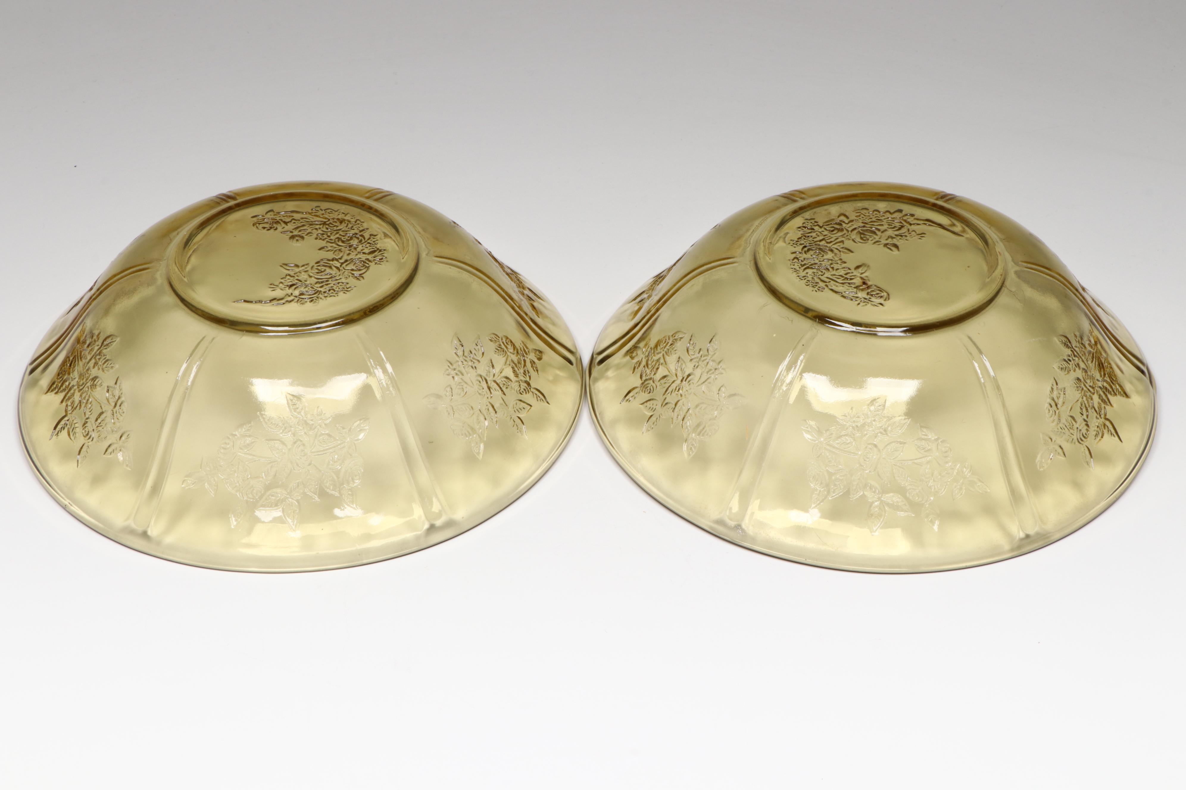 Libbey, Federal Glass "Sharon Amber," and Bartlett Collins Glass Tableware