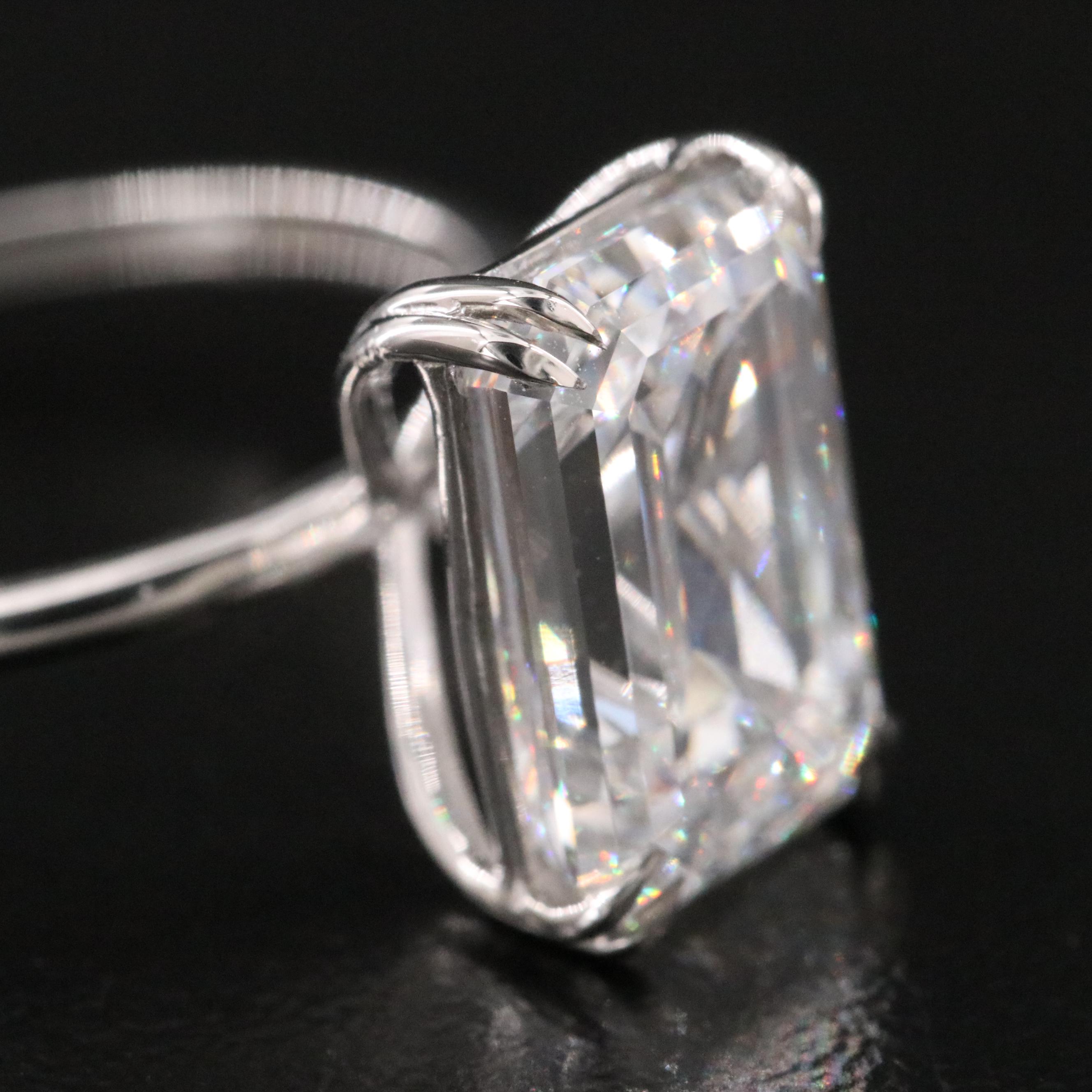 Platinum 4.91 CT Lab Grown Diamond Solitaire Ring with IGI Report