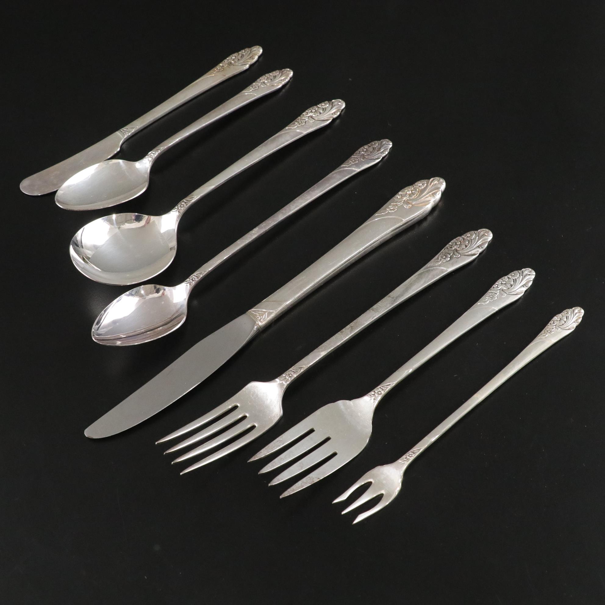 Oneida "Evening Star" Silver Plate Flatware, 1950s