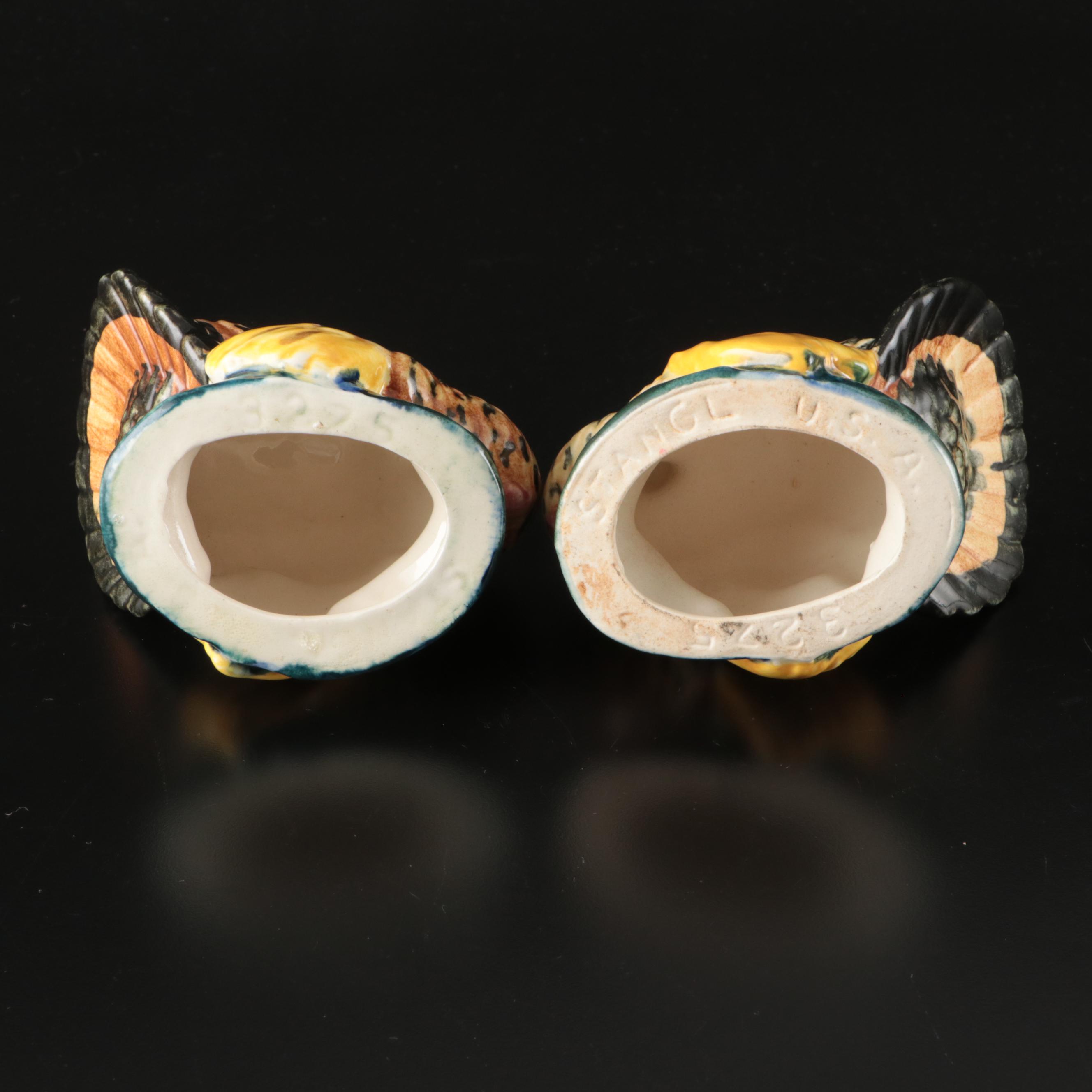 Trimont Ware Platter with Stangl Pottery Turkey Figurines, Mid to Late 20th C.