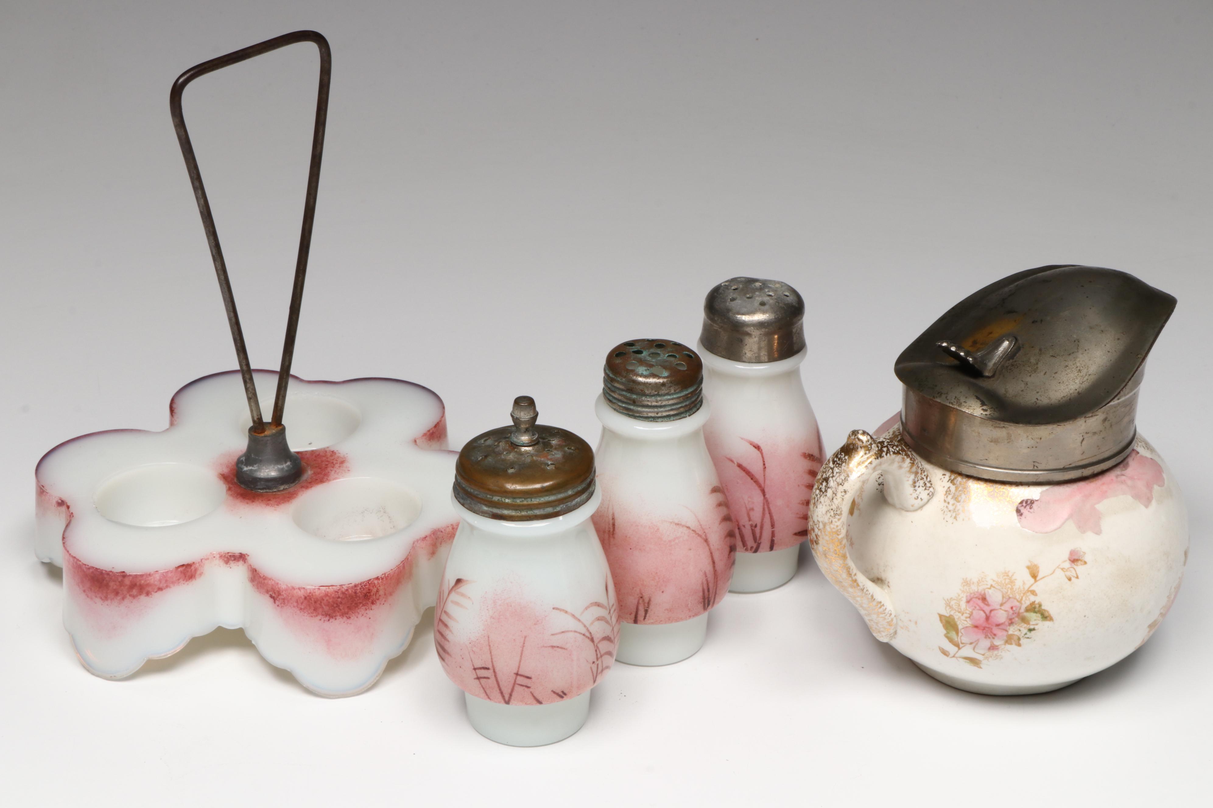 Reed & Barton Silver Plate Pickle Jar and Other Table Accessories