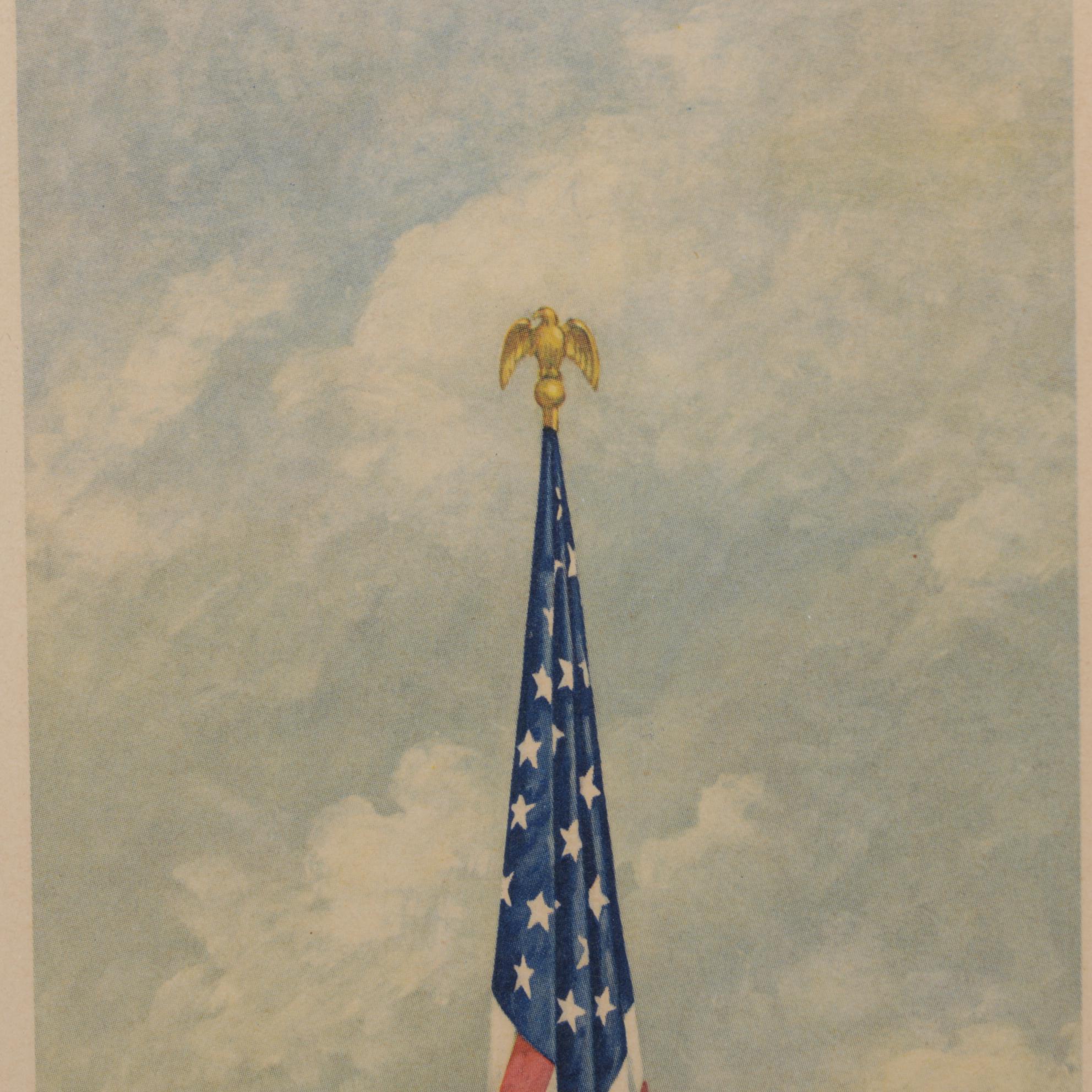Frances Tipton Hunter Lithograph with C.A. Sherman "Old Glory" Lithograph