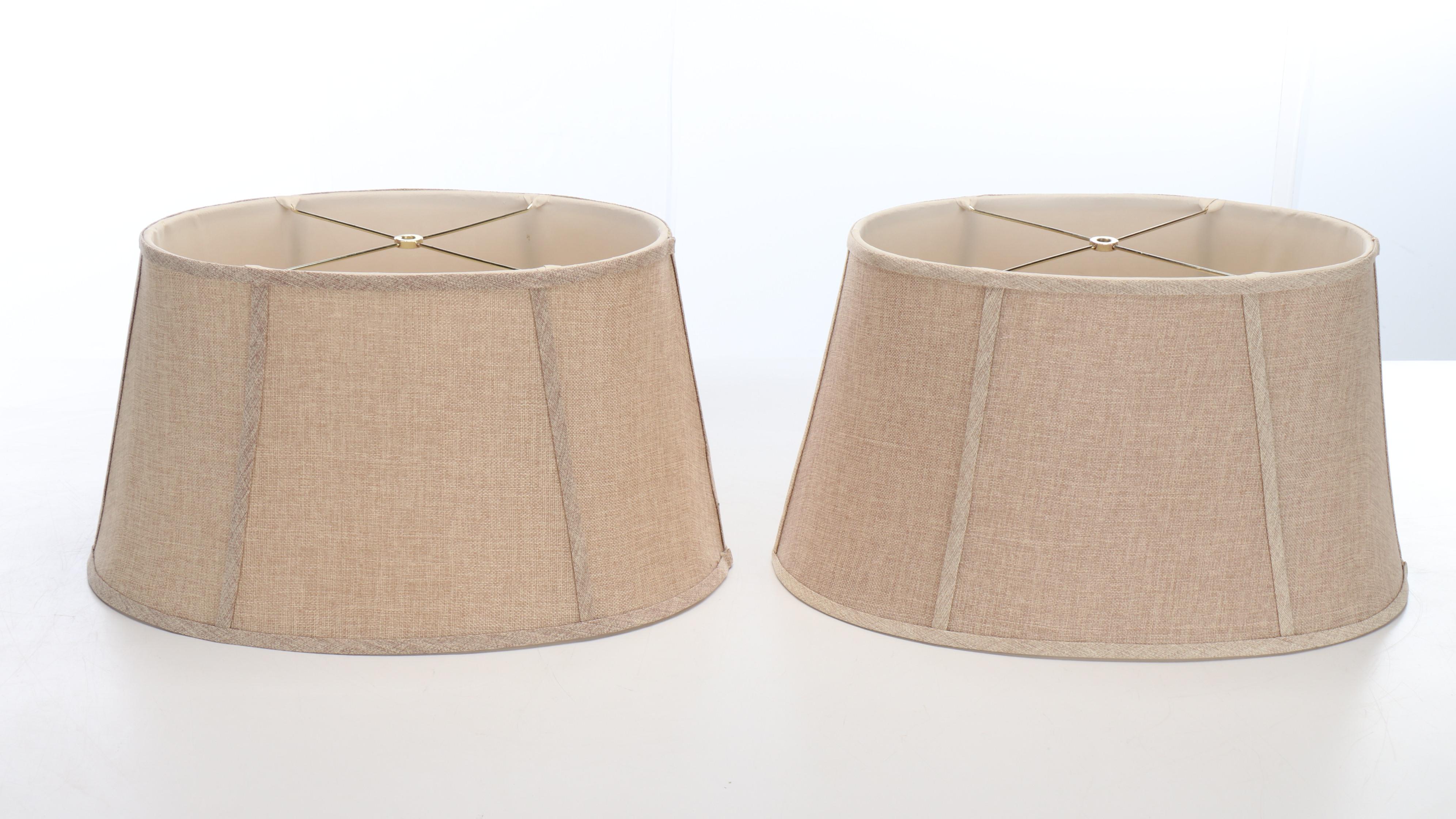 Sterling Industries Sculptural Paisley Form Table Lamps & Linen Oval Shades