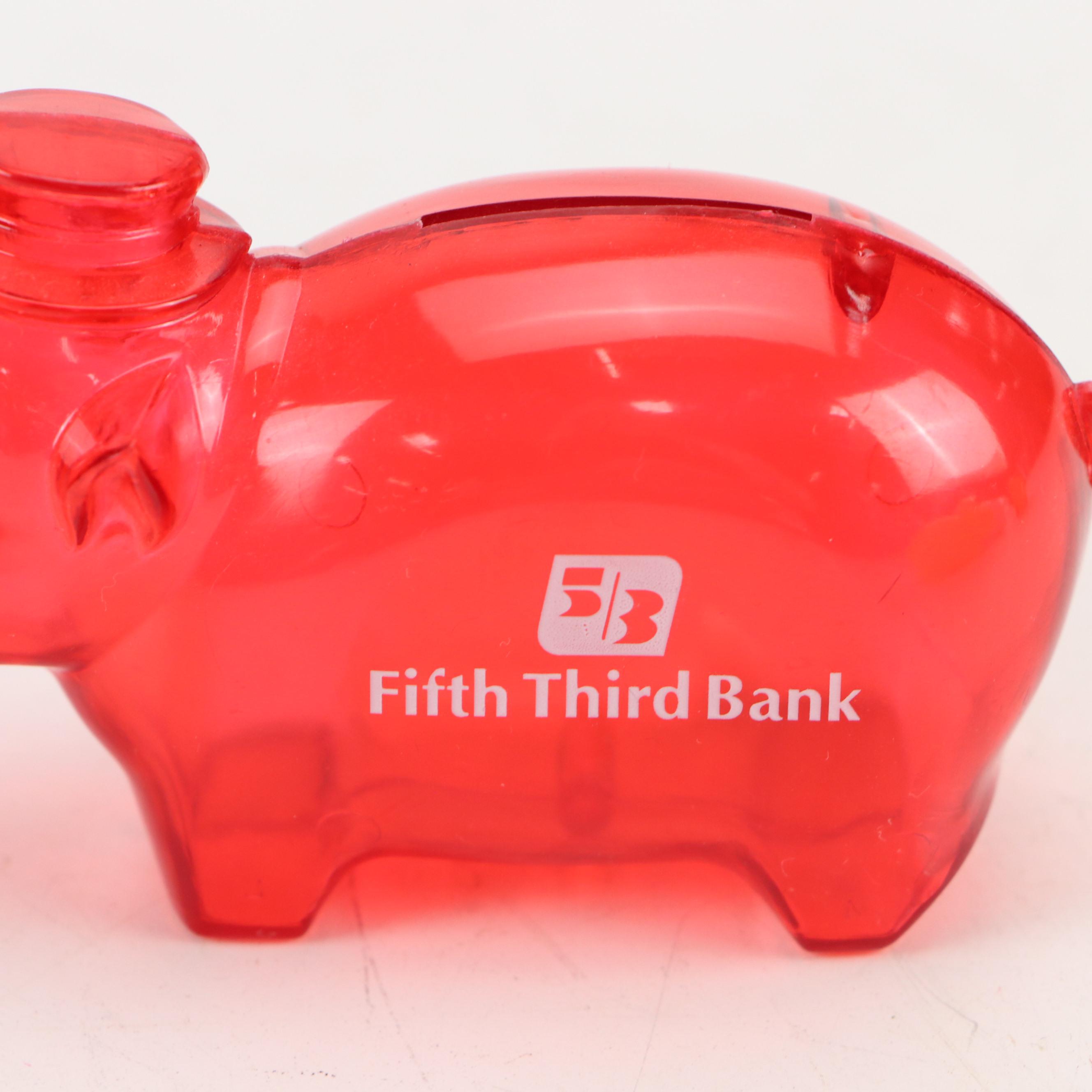 Set of Vintage Acrylic Novelty Piggy Coin Banks