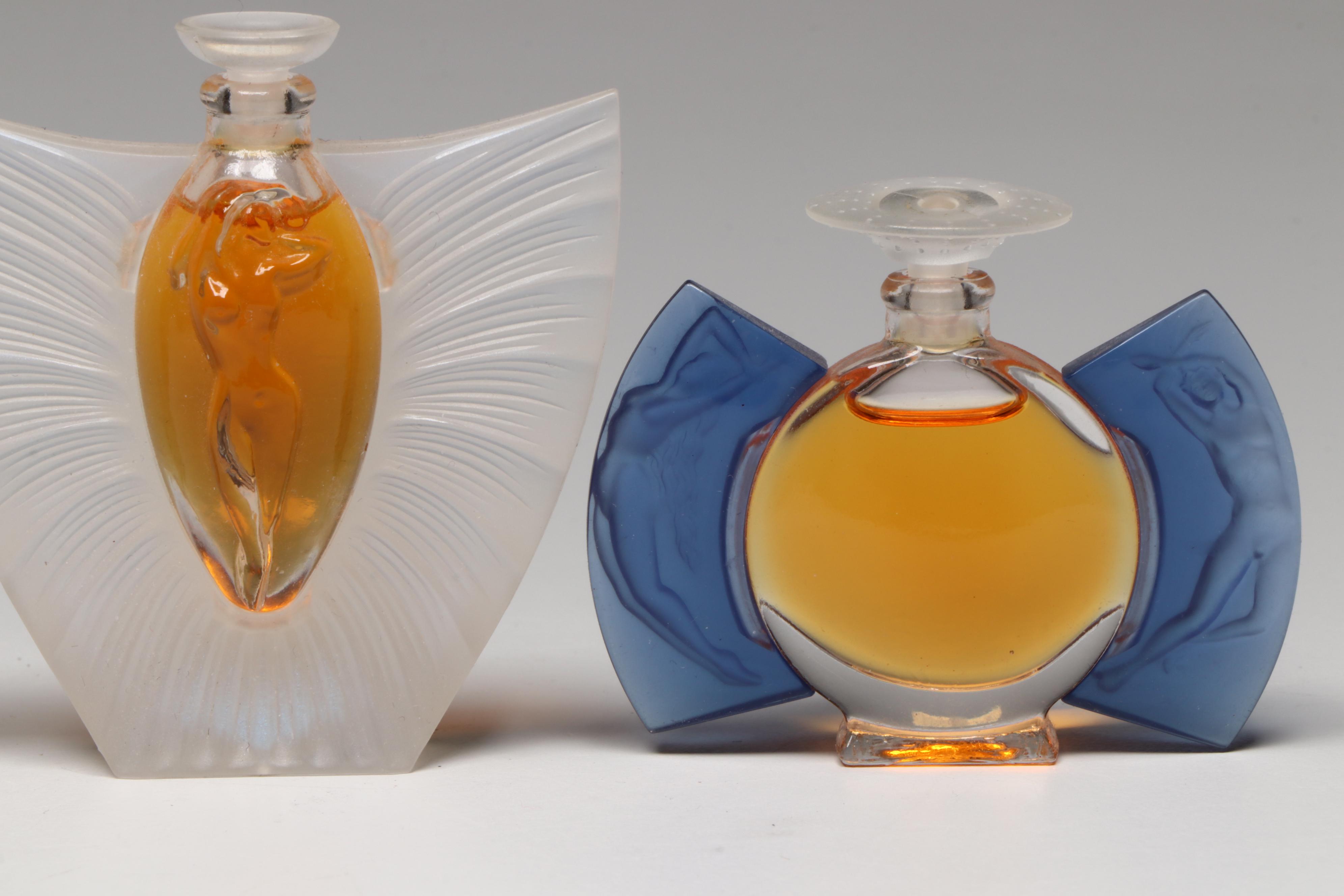La Panthère Cartier Perfume with Lalique Nina Ricci and Other Perfume Bottles