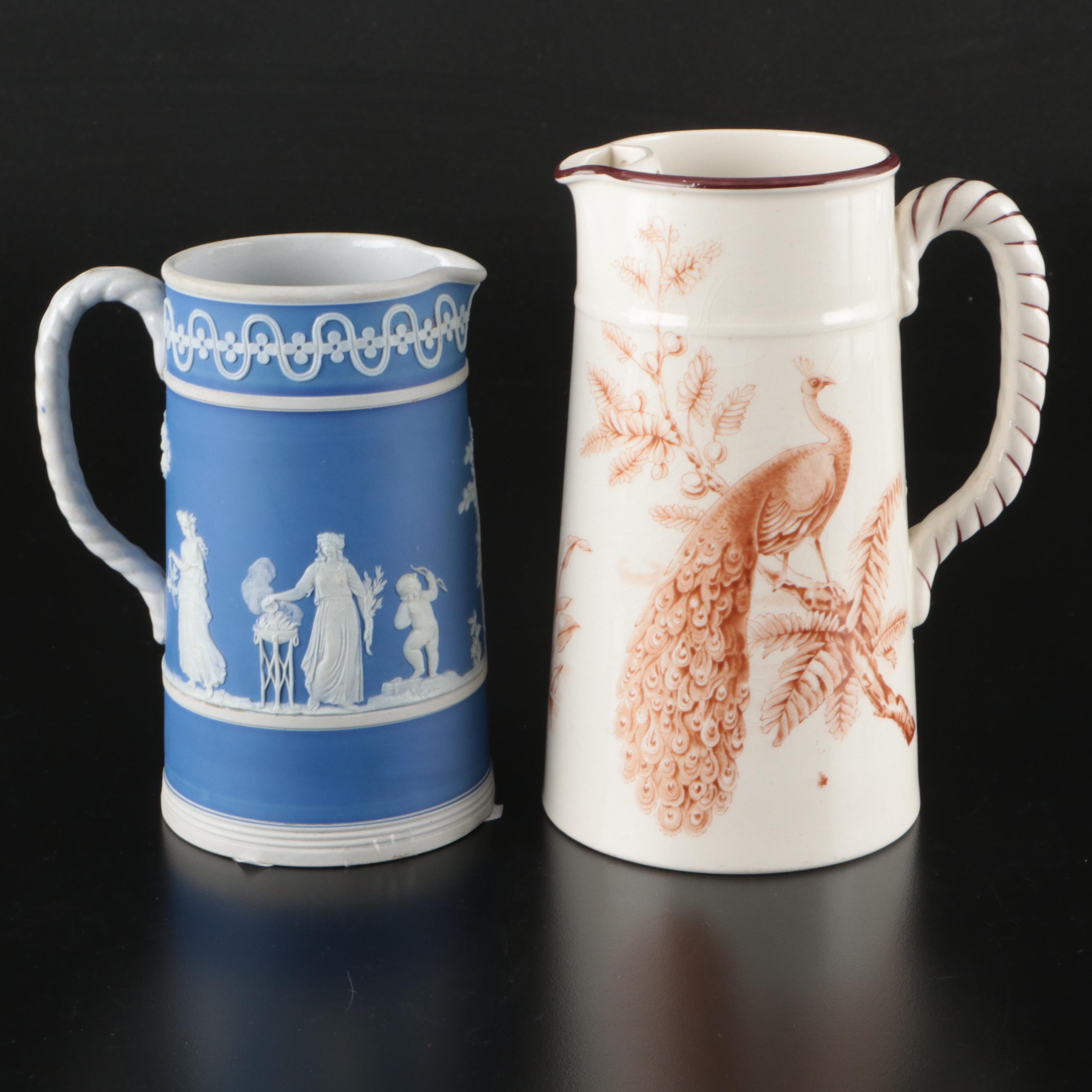English Jasperware with Other Pitcher and Tableware