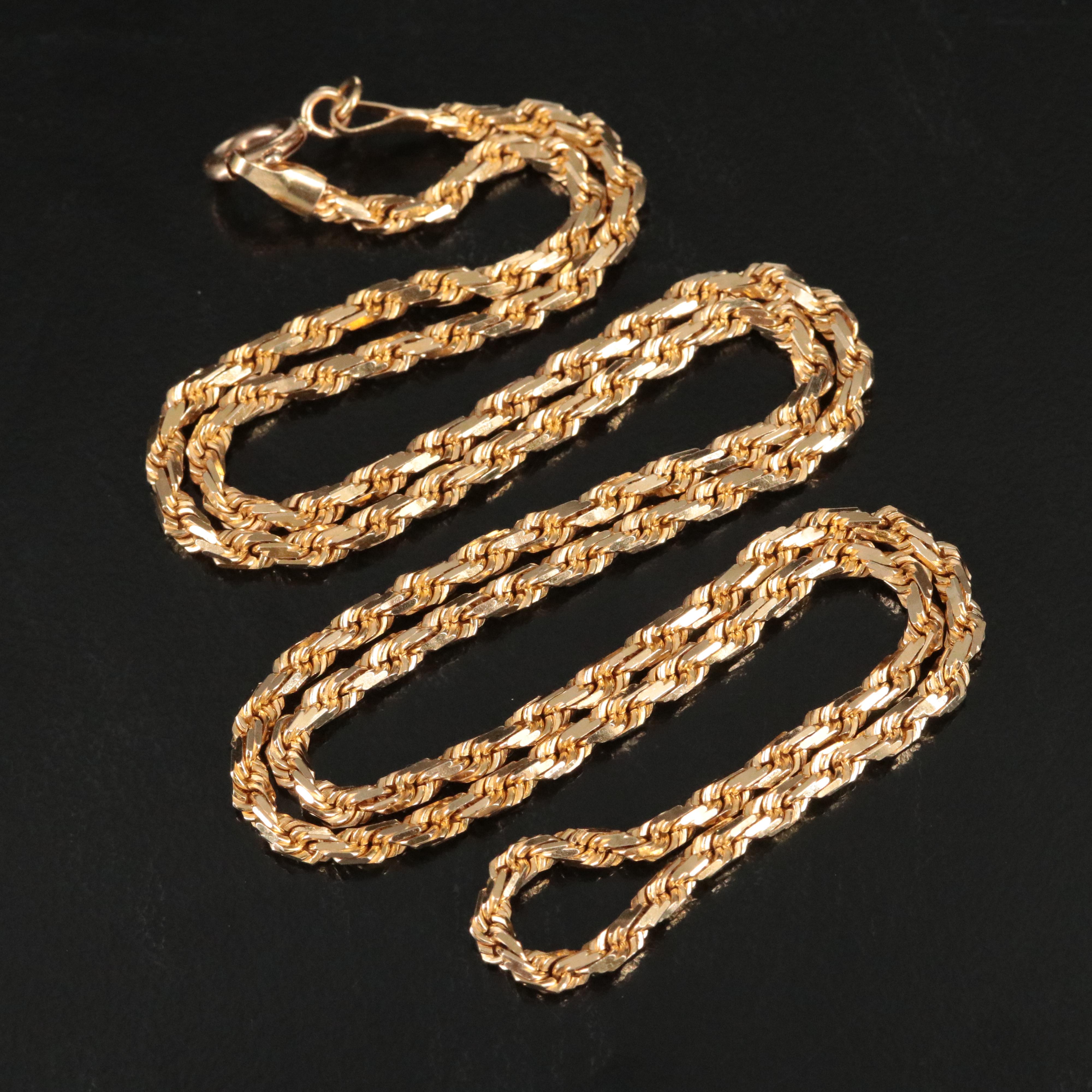 14K Rope Chain Necklace