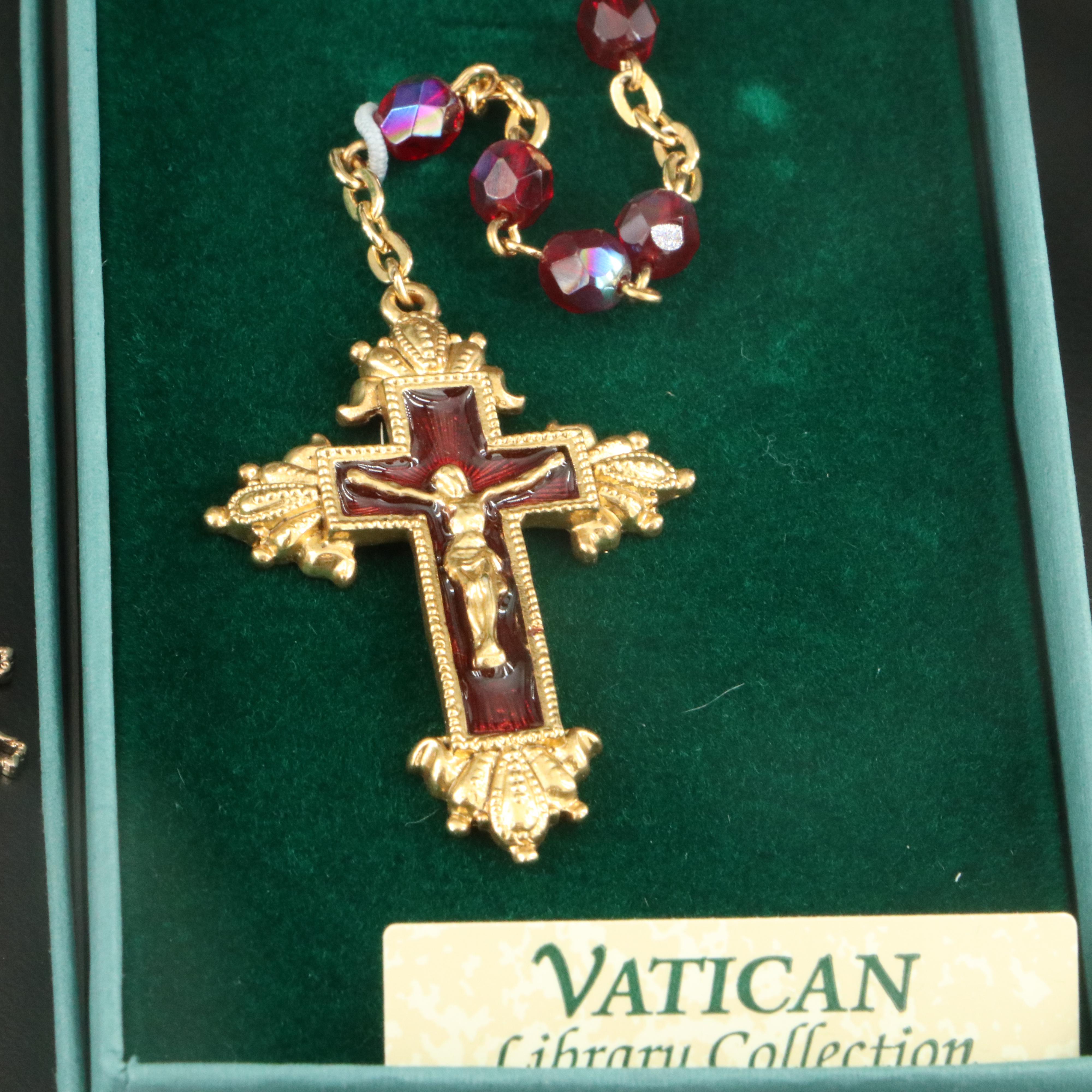 The Vatican Library Collection and Sterling ft. in Cross Necklaces and Rosaries