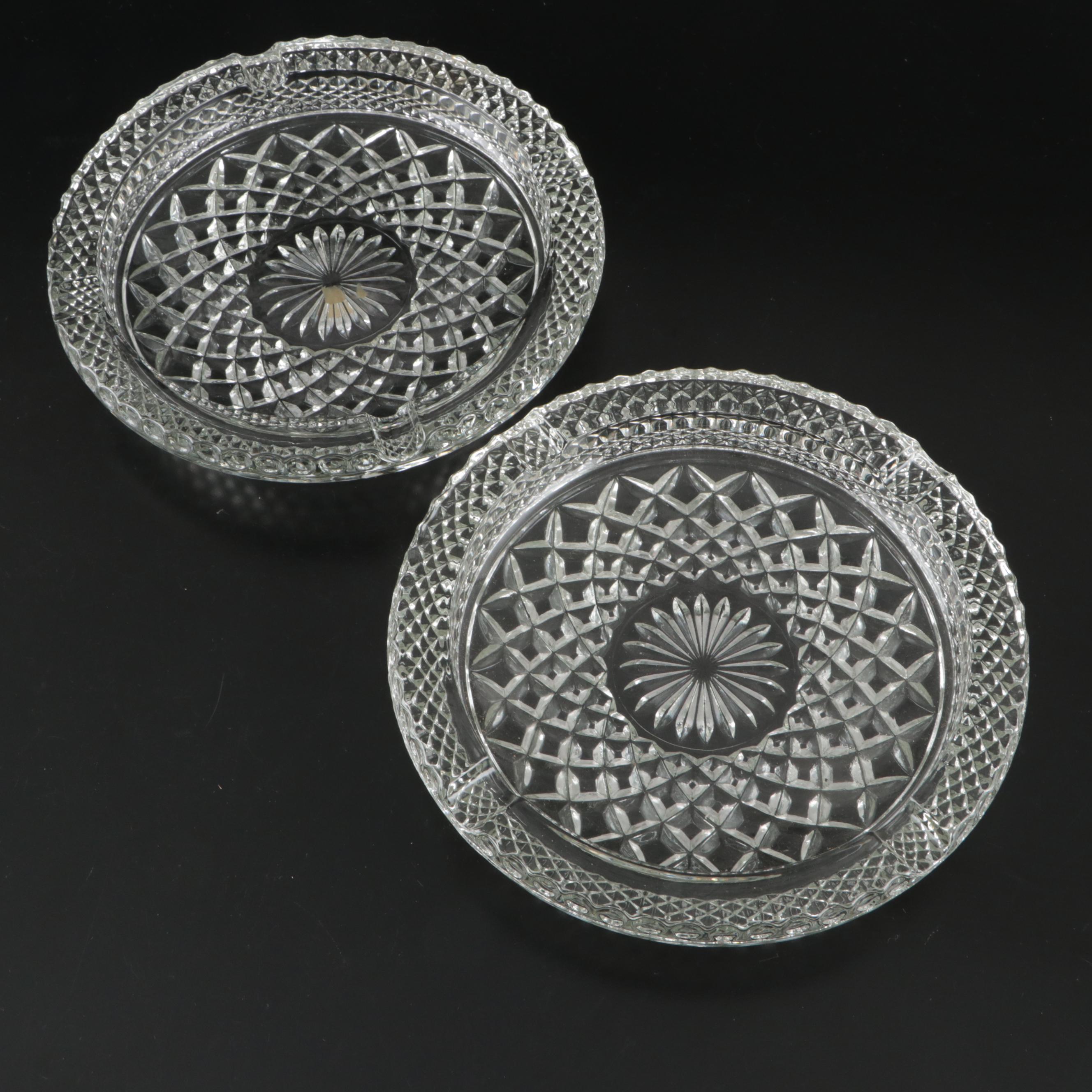 Gorham Fine Crystal Vase with Pineapple and Fan Cake Stand and Other Tableware