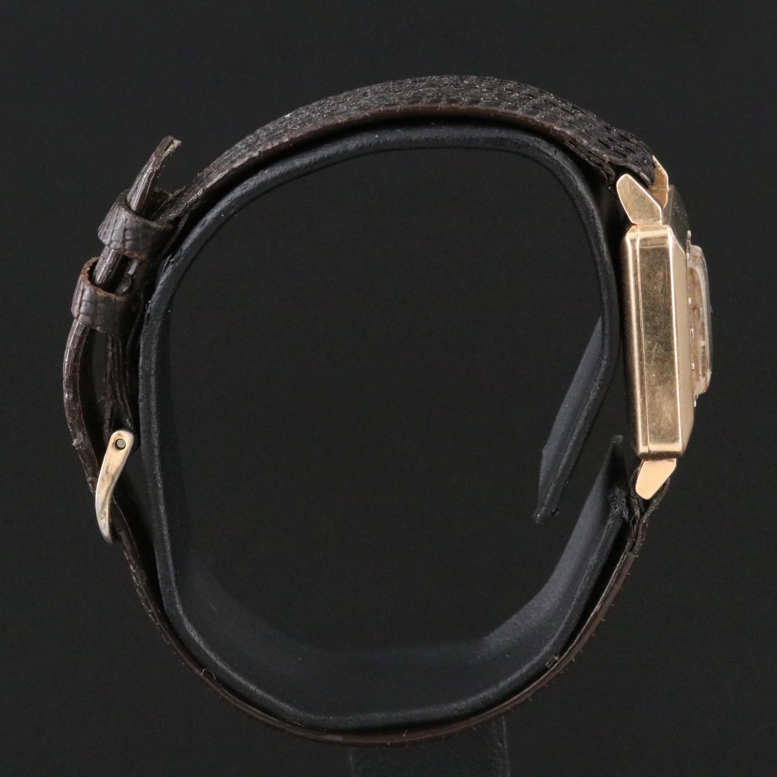 Vintage LeCoultre 14K Gold 17.5mm Manual Wind Watch