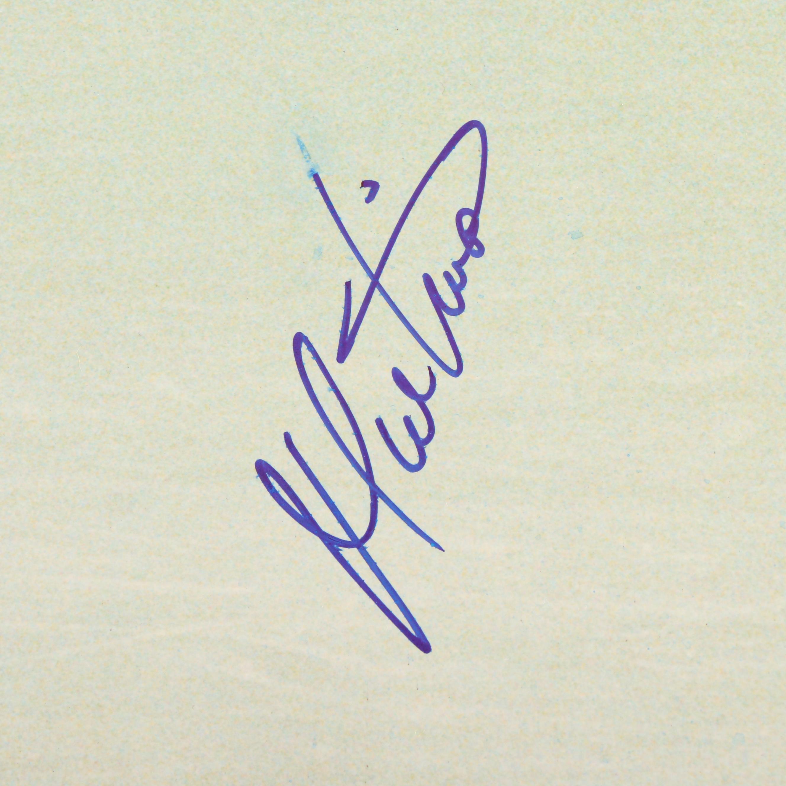 Four Signed Large Color Photographs of Martina Navratilova