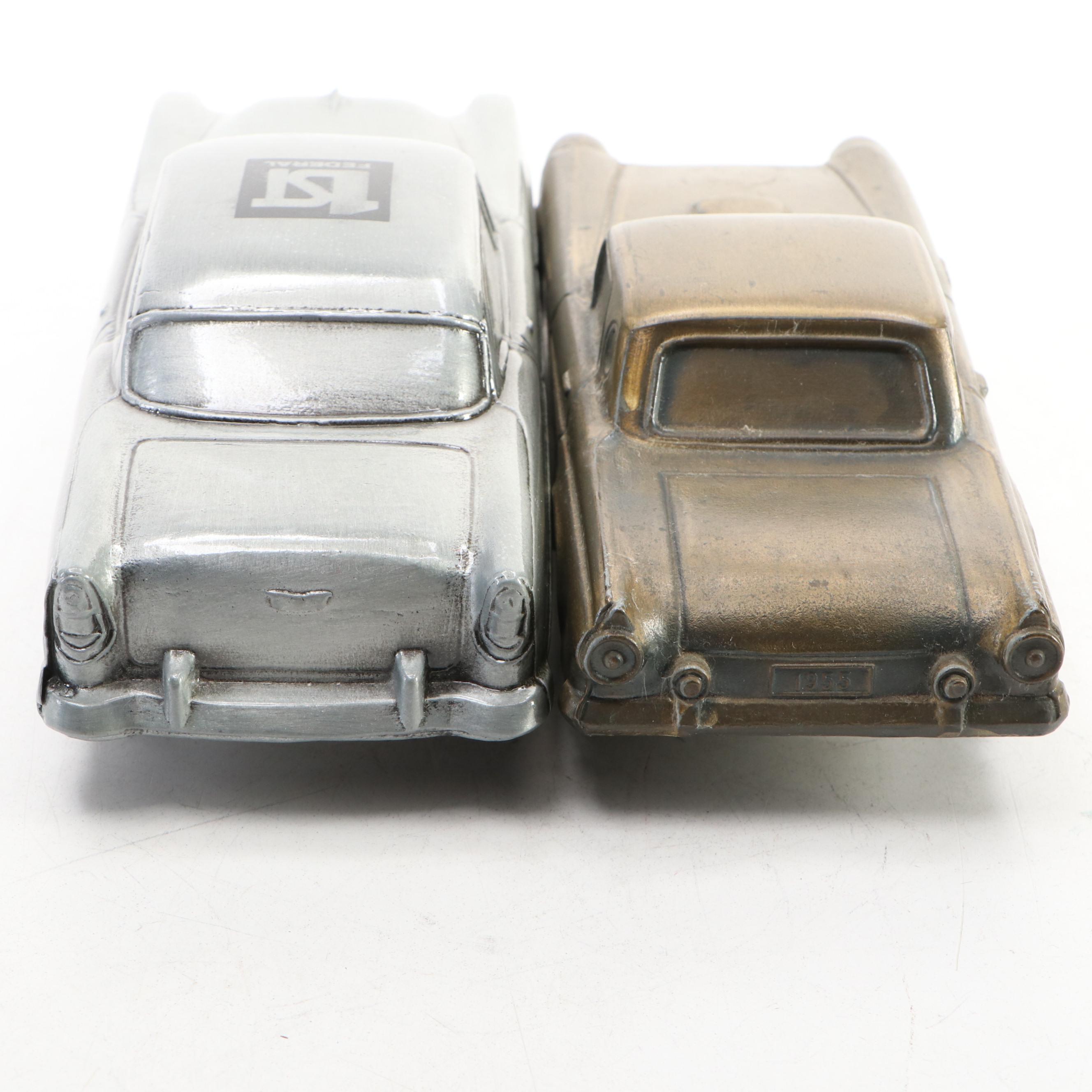 Banthrico Cast Metal Car Coin Banks, Mid to Late 20th Century