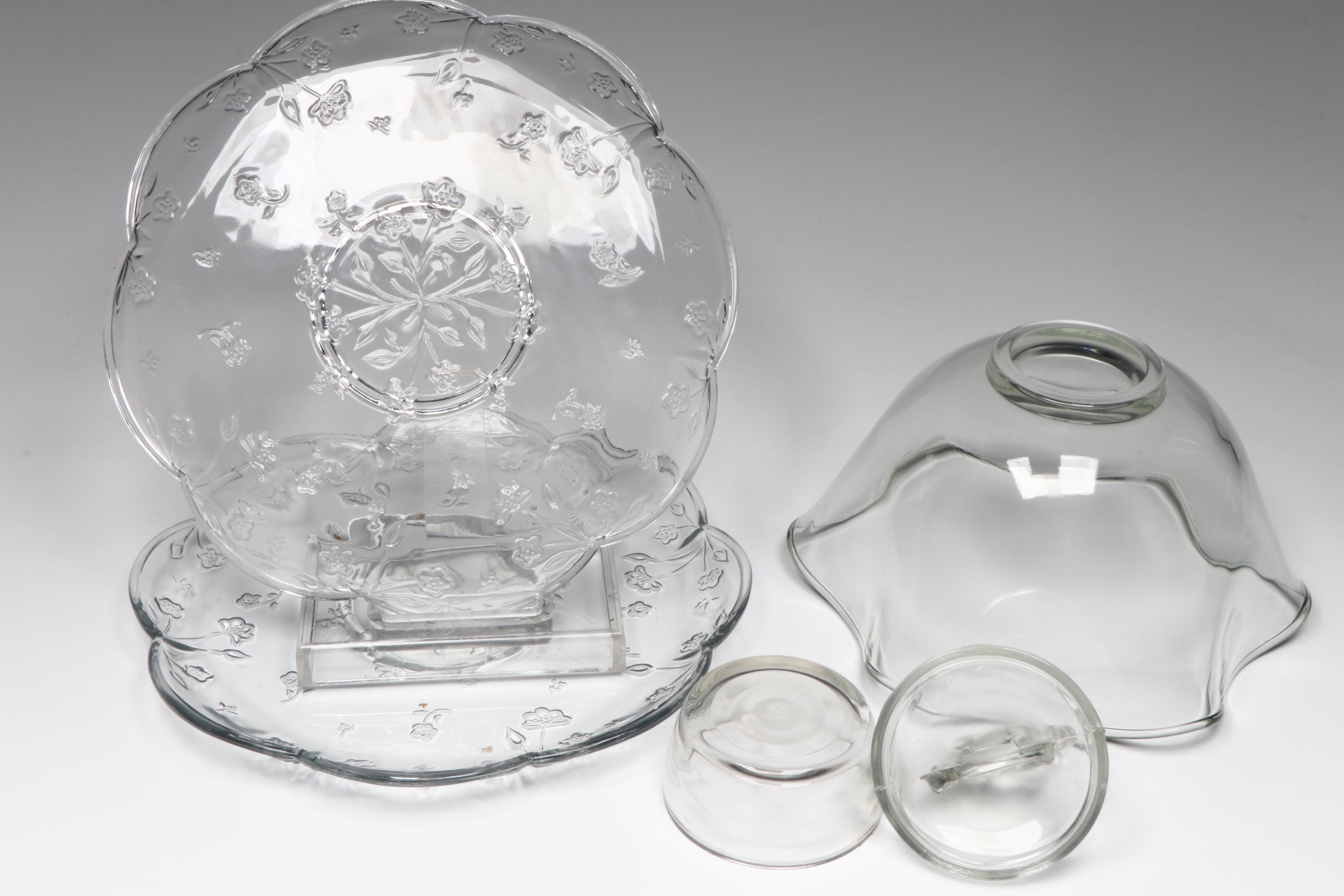 Anchor Hocking "Savannah" Platters with Other Glass Tableware and Accessories