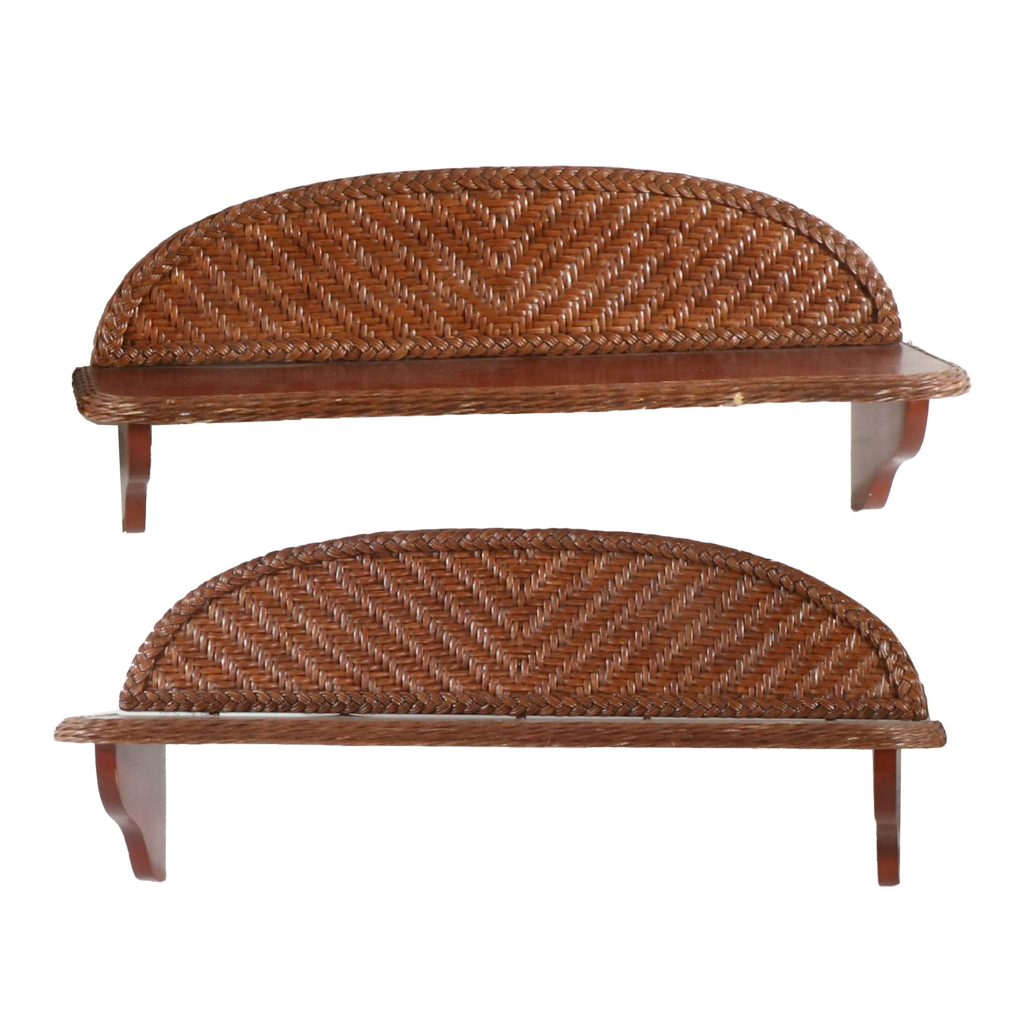 Chinese Woven Rattan Wall Shelves