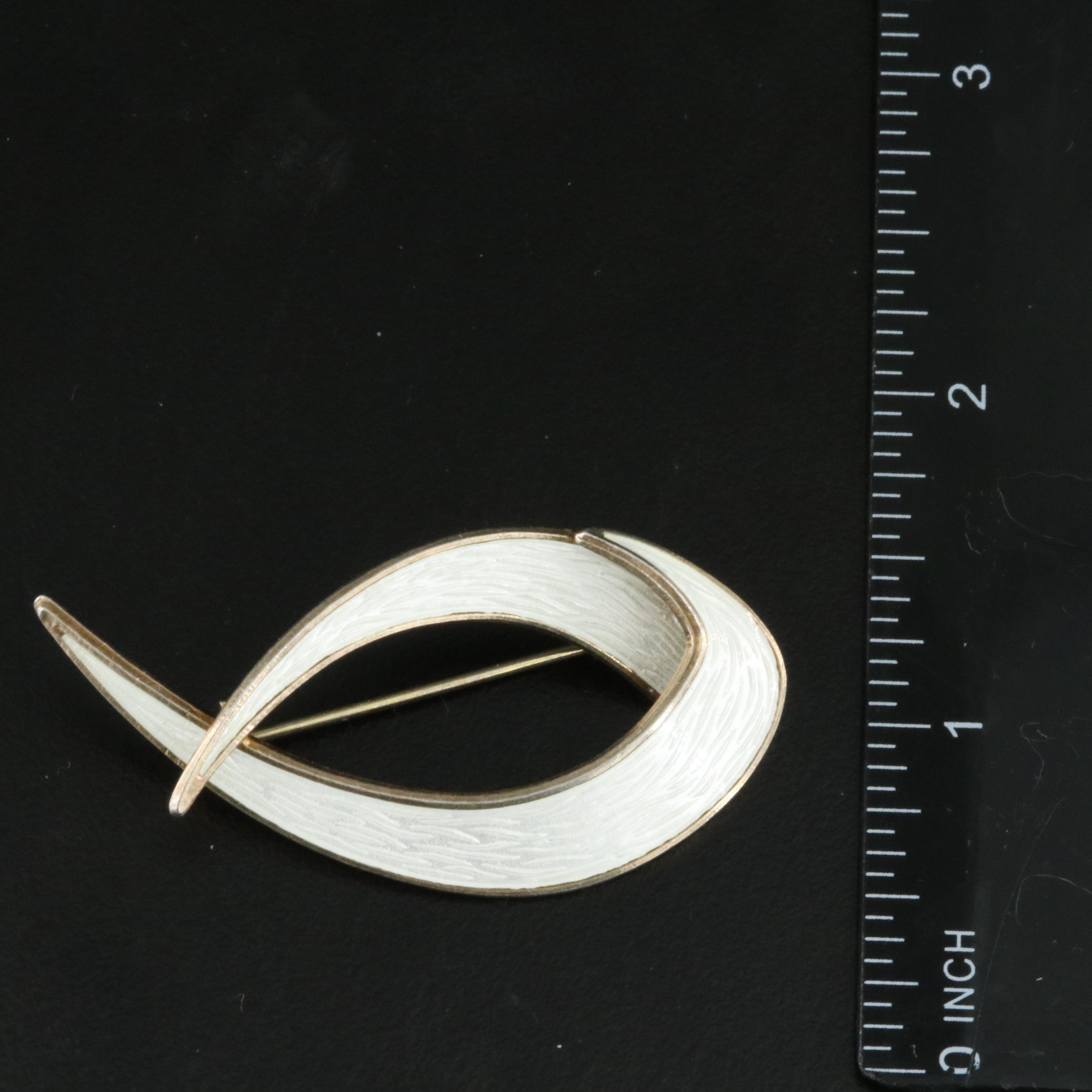 Ivar T. Holth Sterling Enamel Swirl Brooch