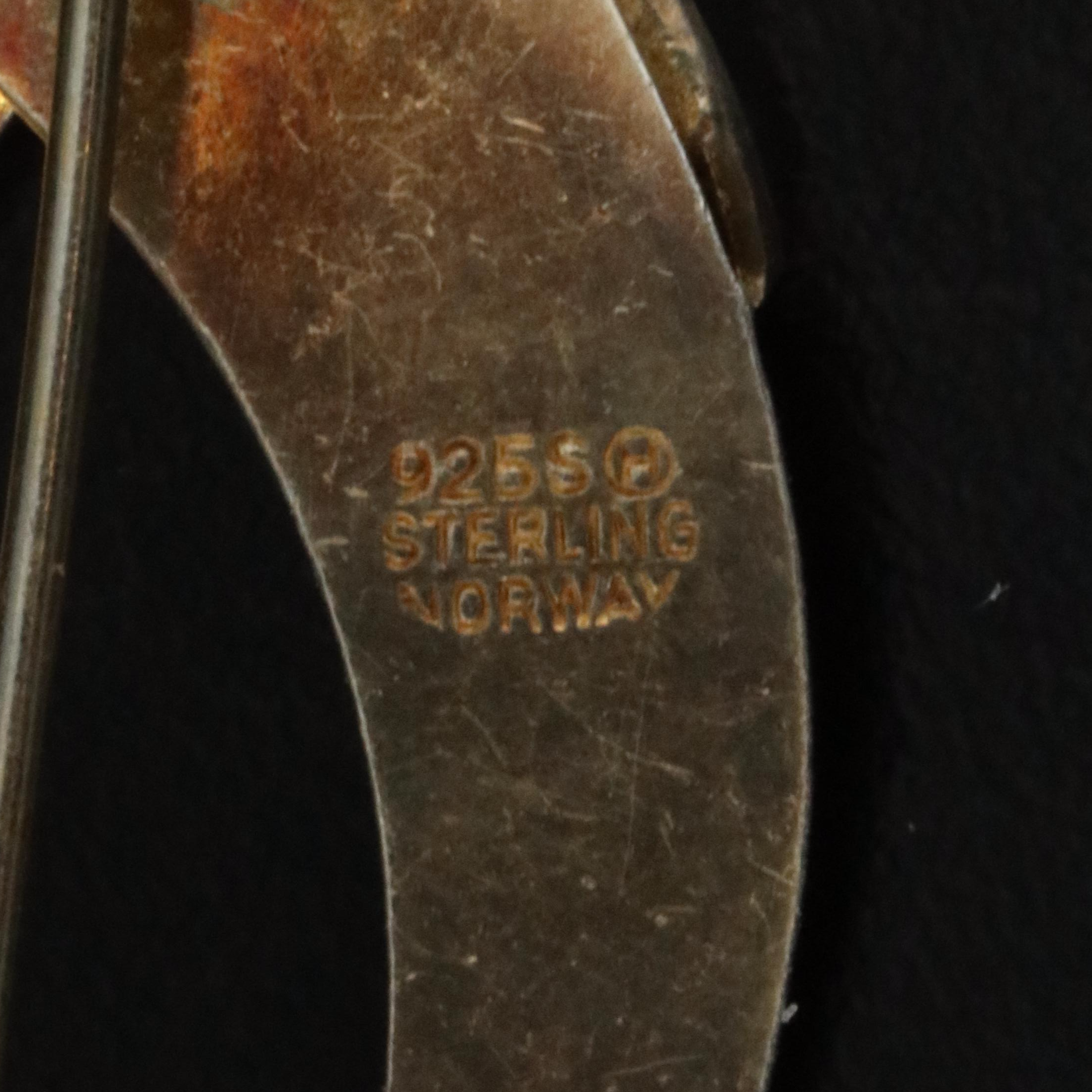 Ivar T. Holth Sterling Enamel Swirl Brooch