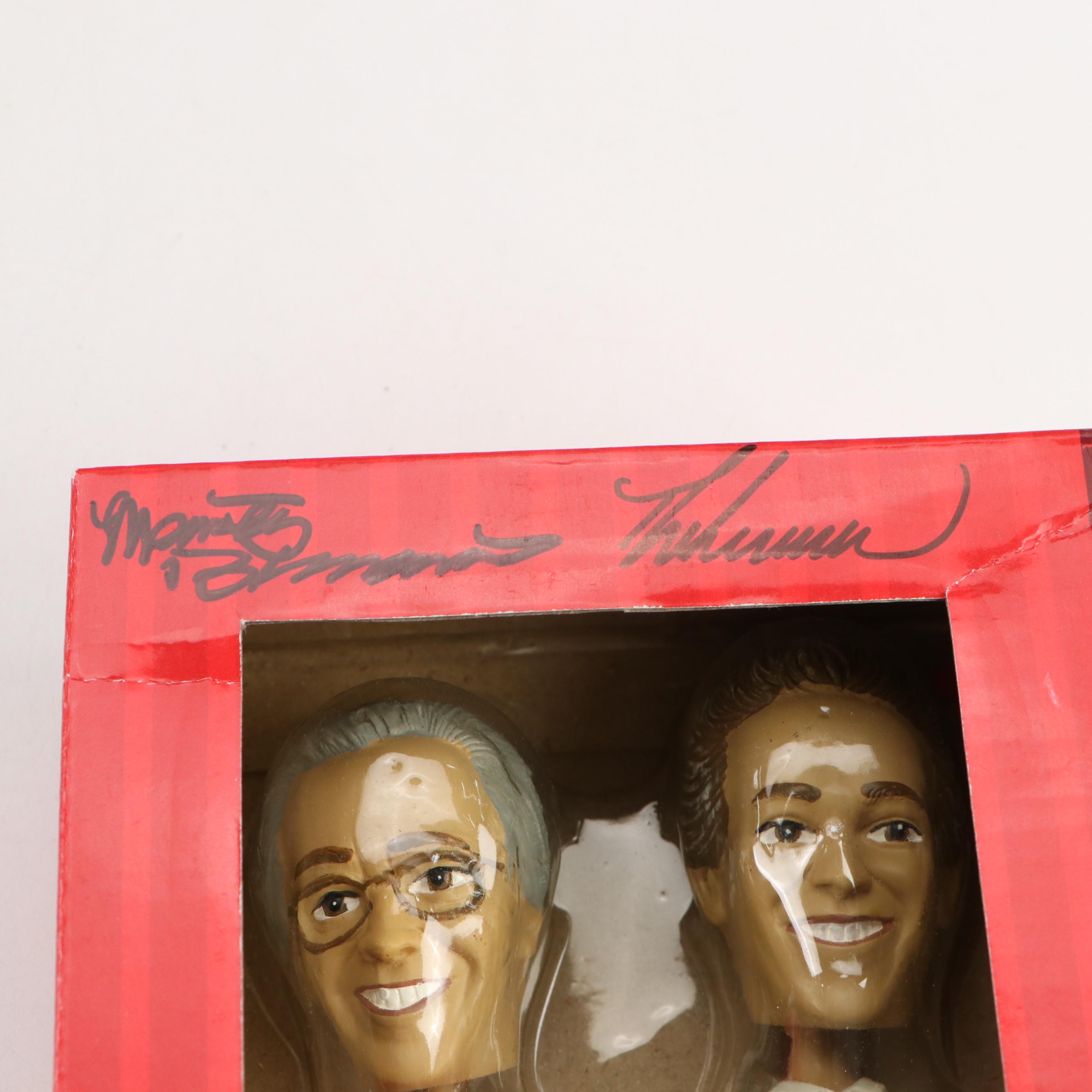 Marty Brennaman Signed Bobblehead with Bob Huggins Bobblehead and More