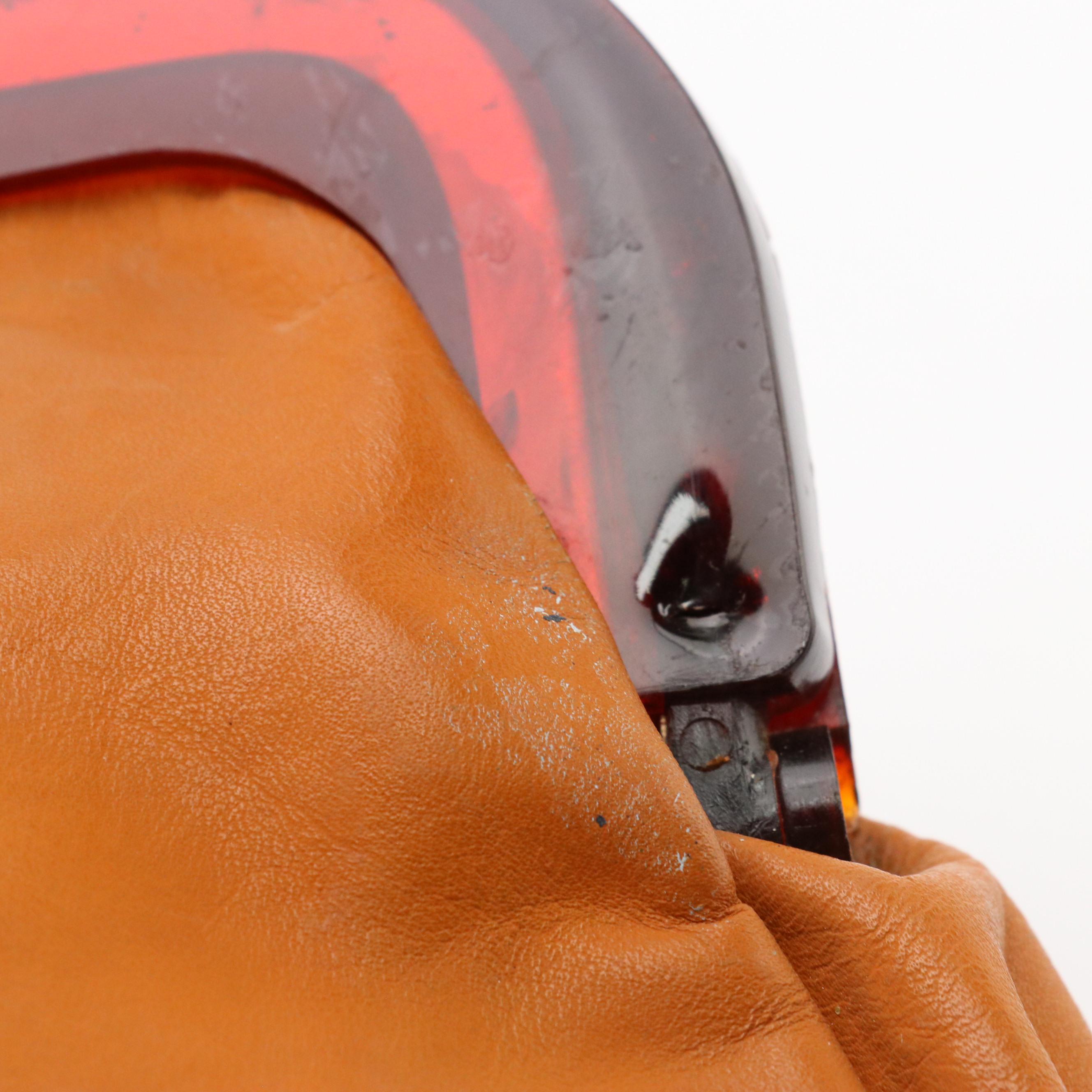 White Metal Mesh Front Flap Crossbody and Kisslock Clutch in Leather