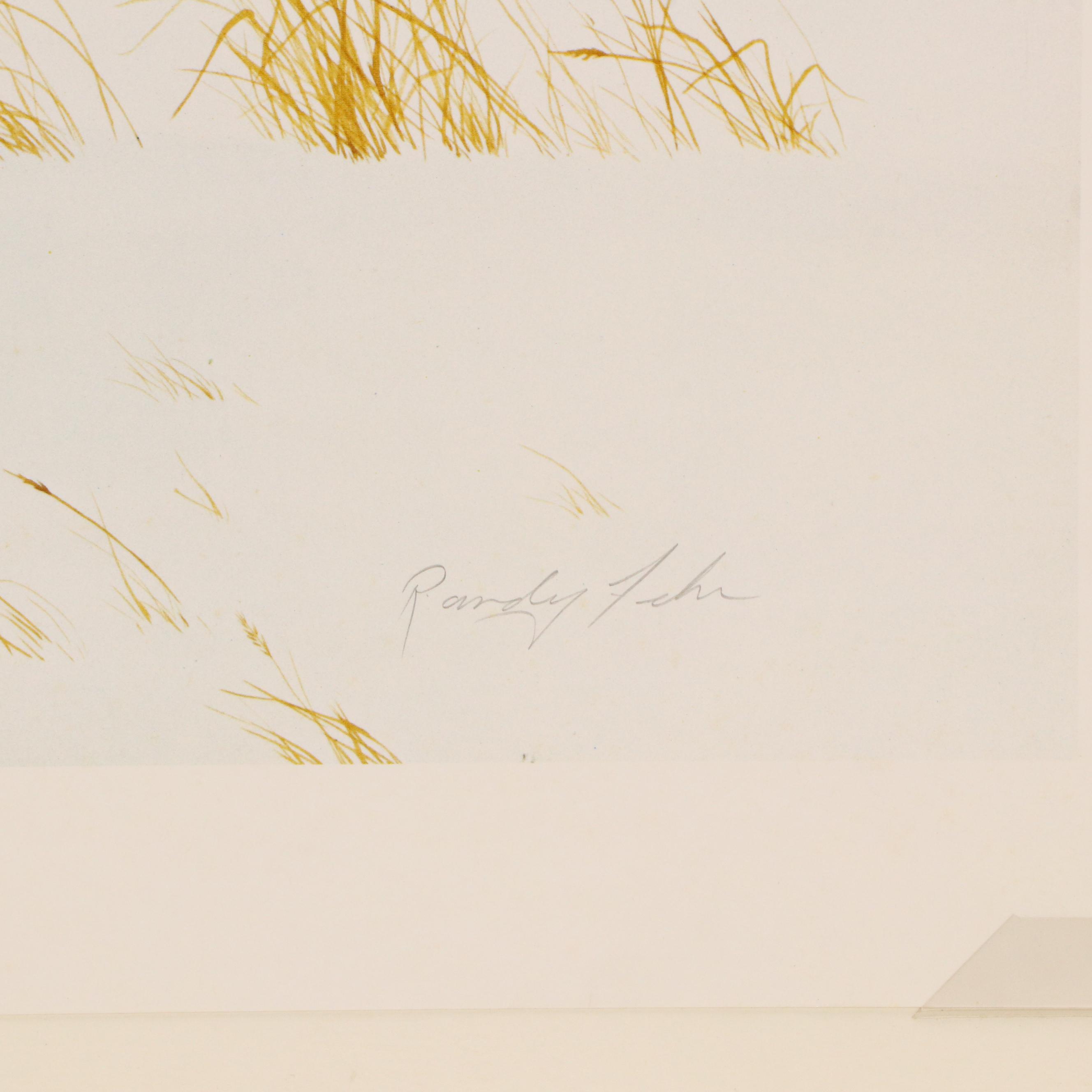 Randy Fehr Offset Lithograph of Wolf, Circa 1982