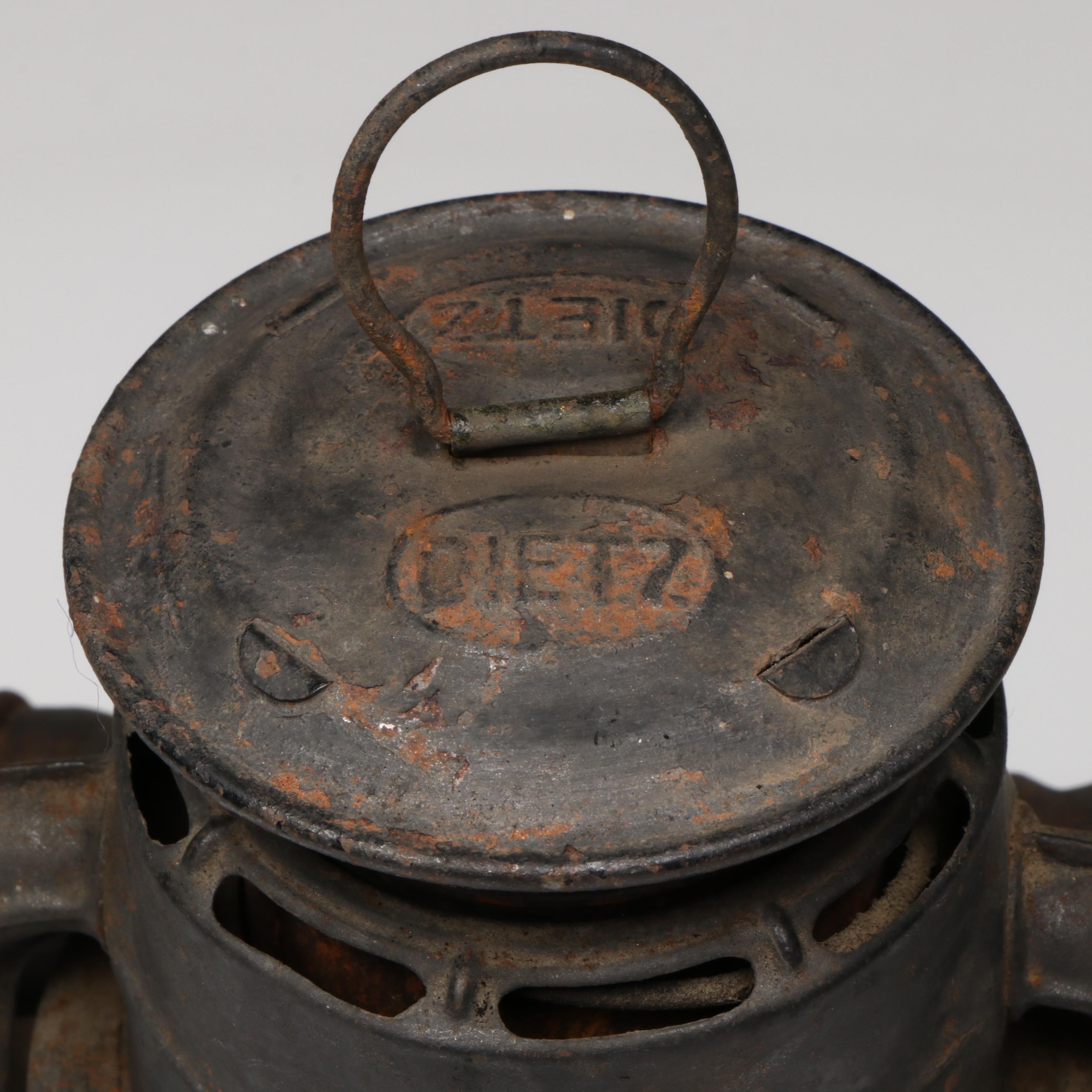 Antique Dietz Kerosene Railroad Lantern with Rayo No. 50 Glass