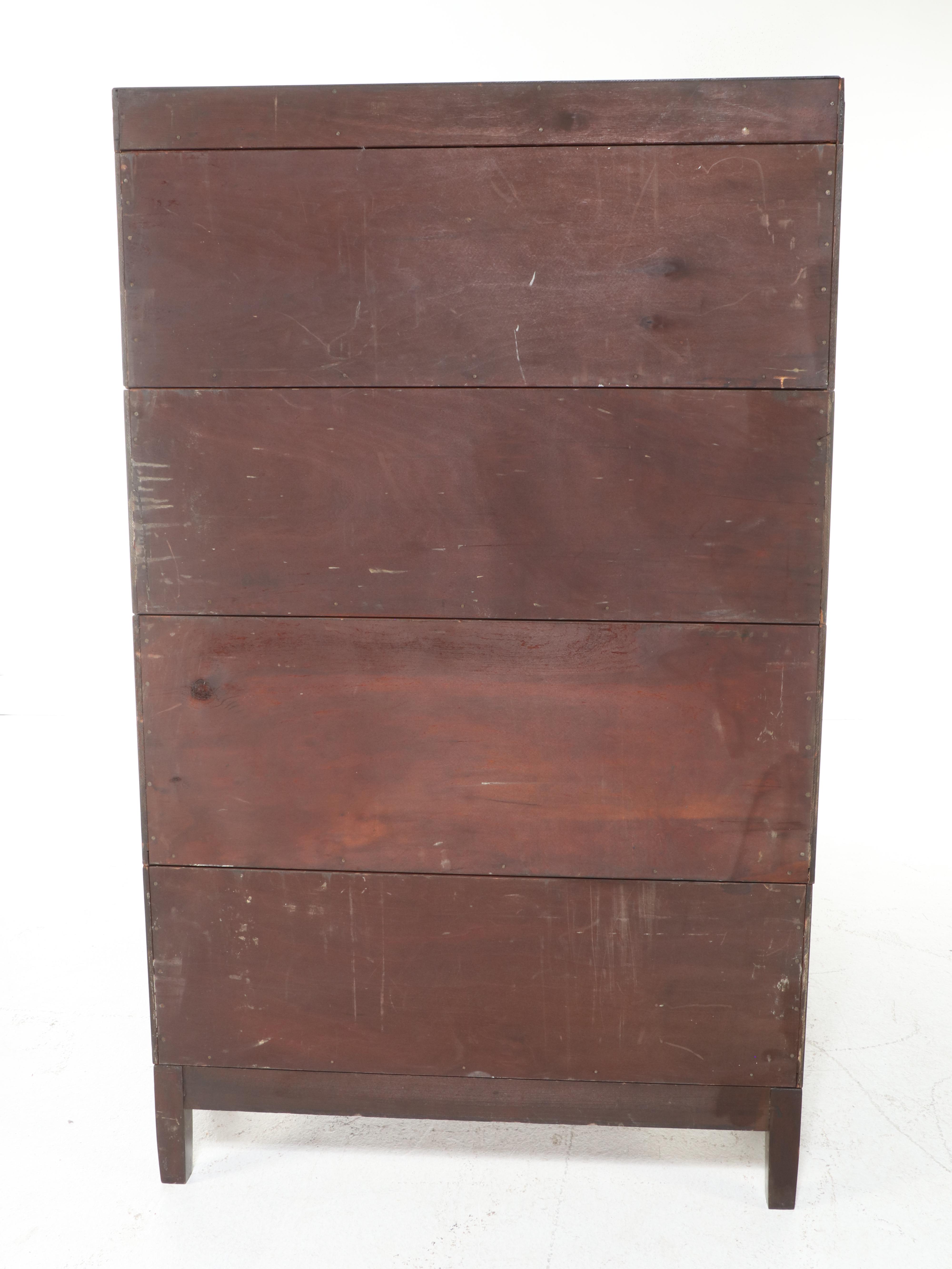 Globe-Wernicke Mahogany Four-Tier Barrister's Bookcase, 20th Century