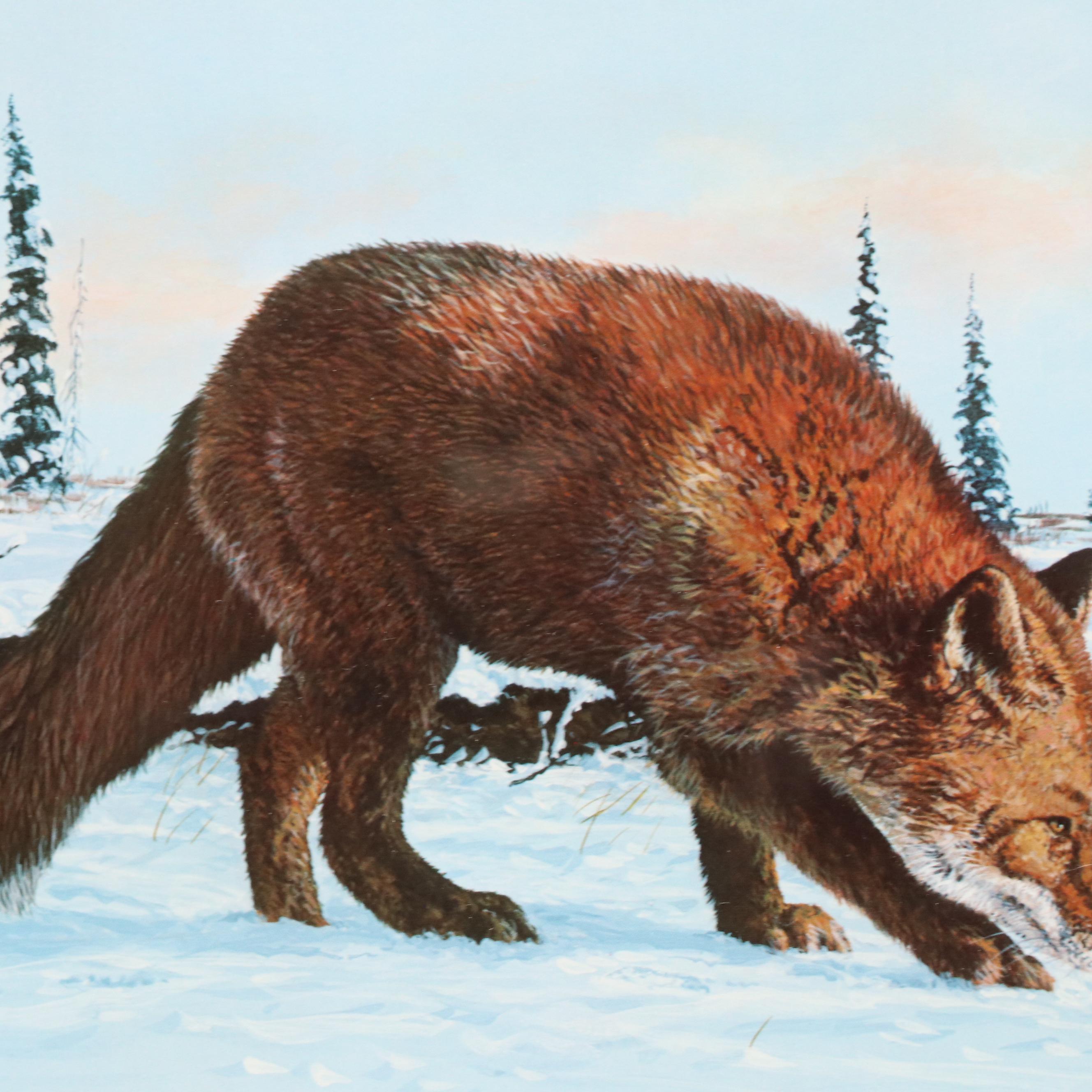 John Van Zyle Offset Lithograph "Sly Hunter," 1984