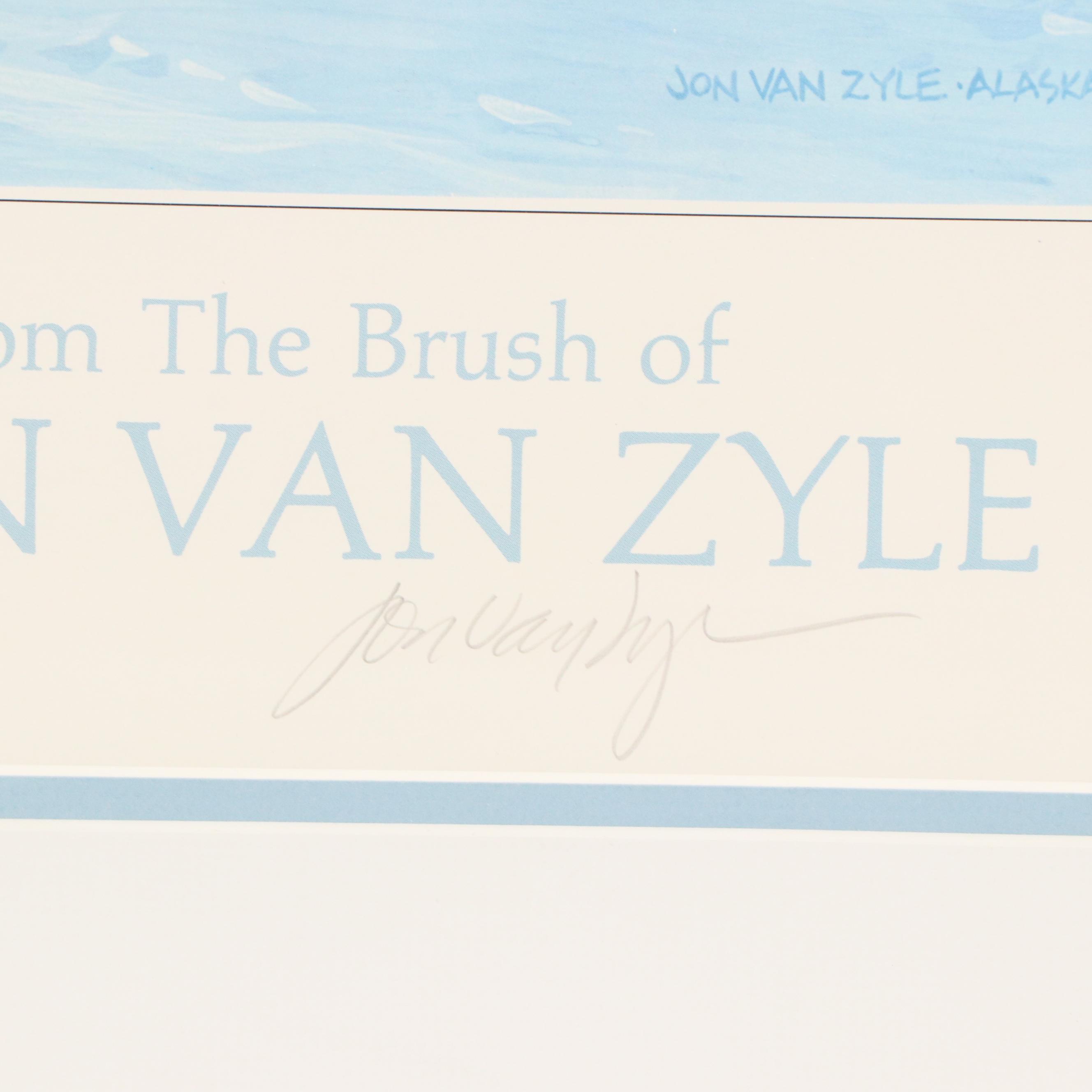 John Van Zyle Offset Lithograph "Sly Hunter," 1984