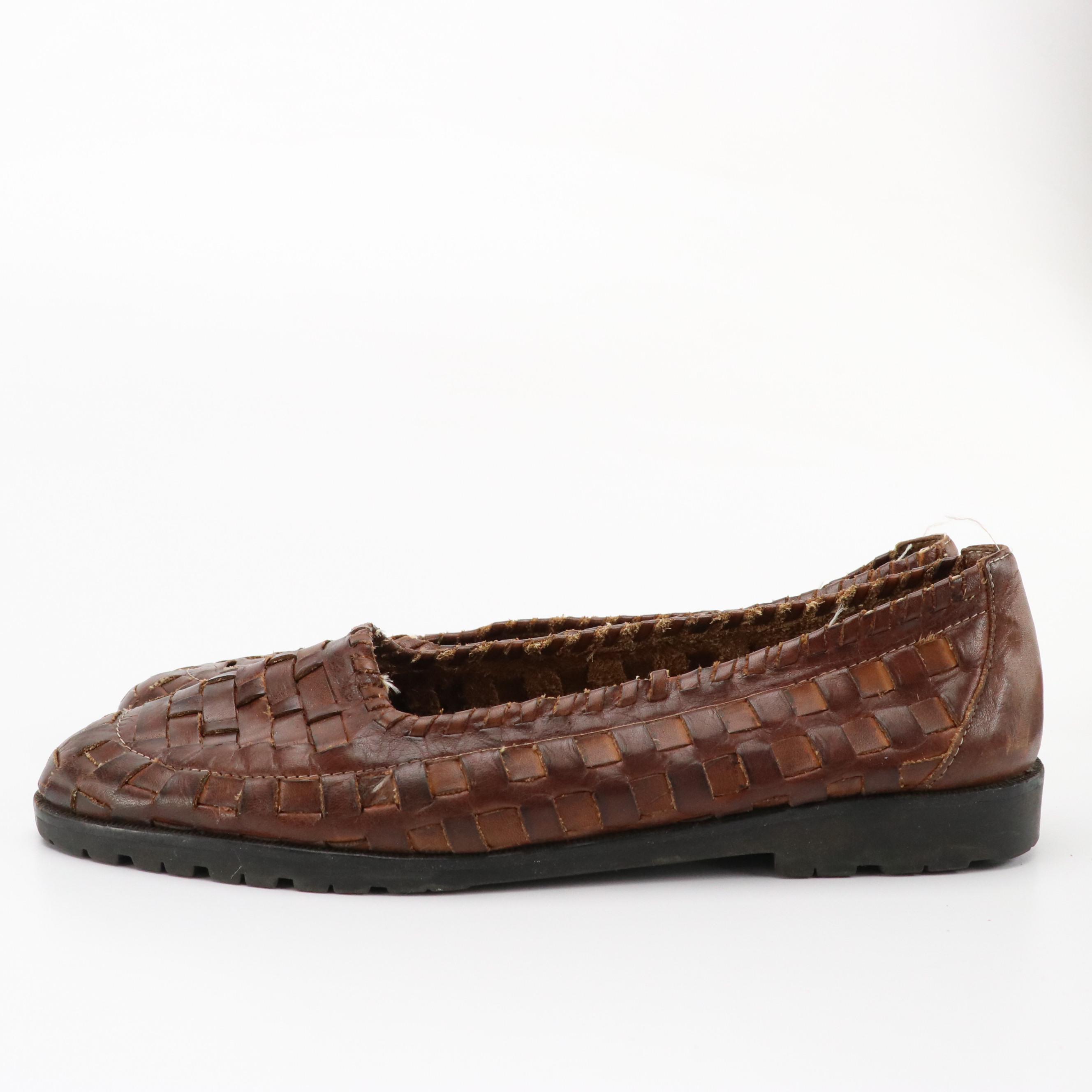 Bob Baker Colorblock Flats and Sesto Meucci & Trotters Woven Leather Loafers